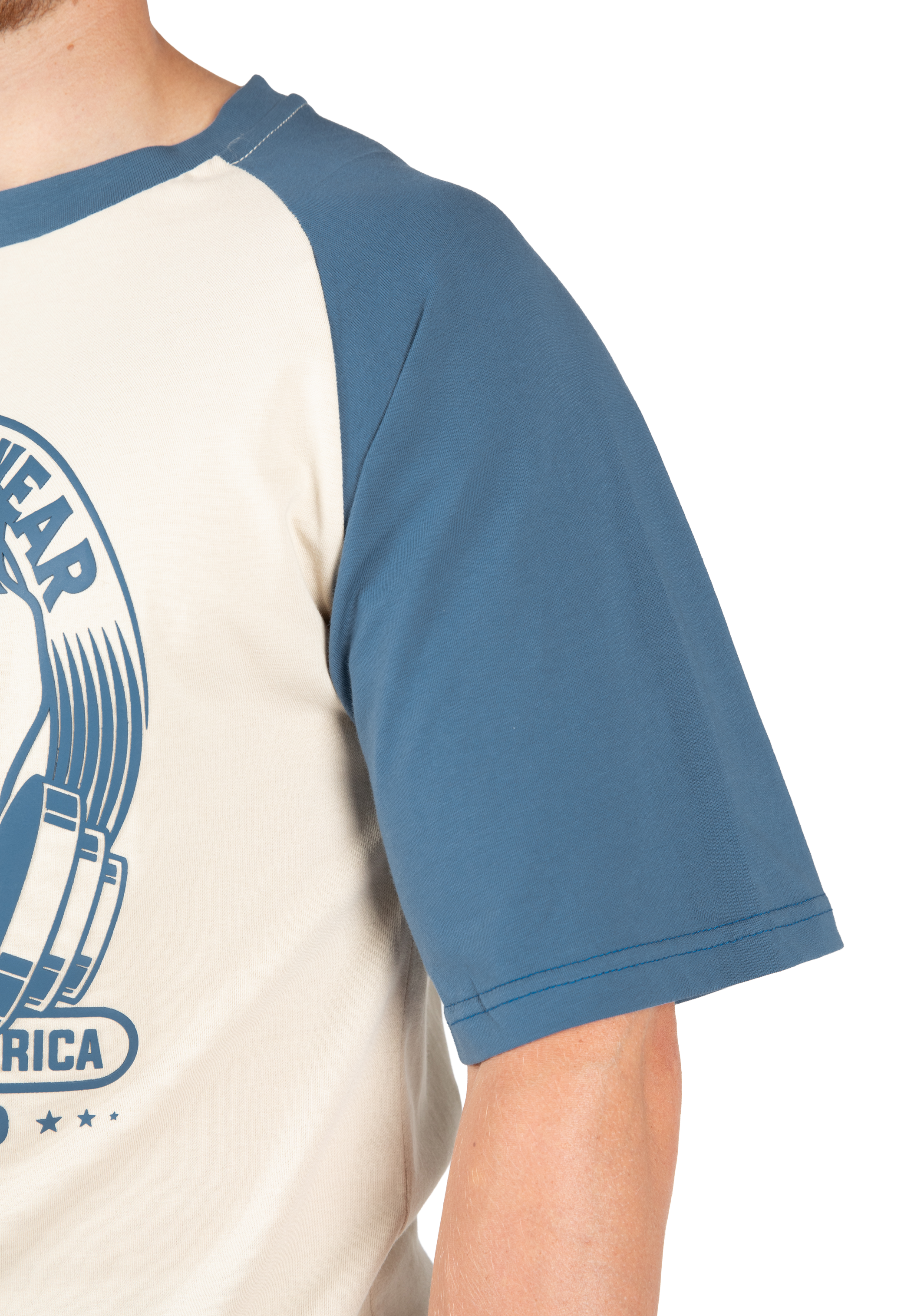 Gorilla Wear Logan Oversized T-Shirt T-Shirt & Tops Beige/Blue