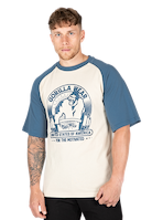 Gorilla Wear Logan Oversized T-Shirt T-Shirt & Tops Beige/Blue