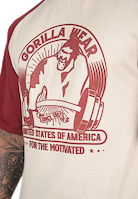 Gorilla Wear Logan Oversized T-Shirt T-Shirt & Tops Beige/Red