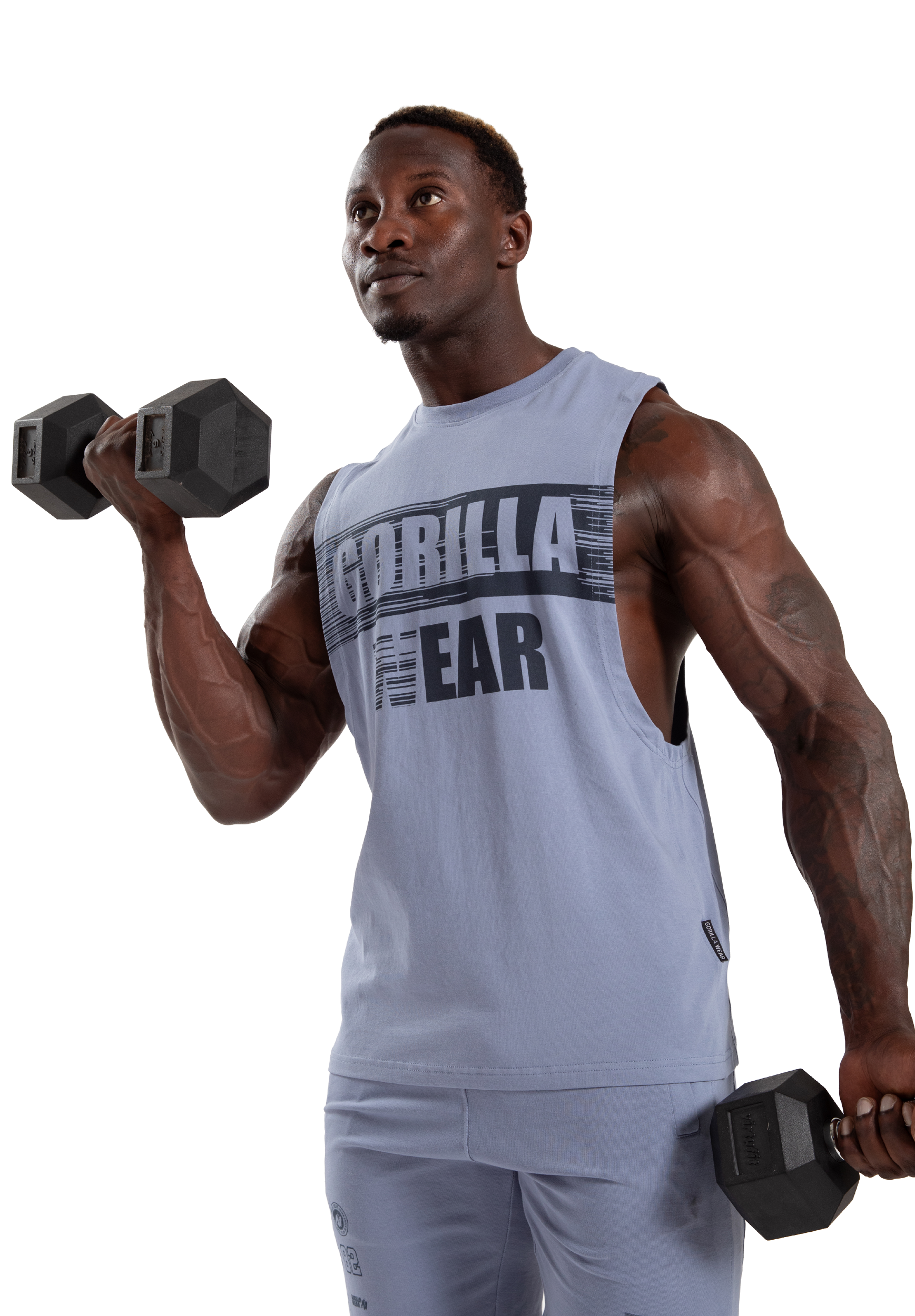 Gorilla Wear Lopez Drop Armhole Tank Top Tank Top Stonewash Blue