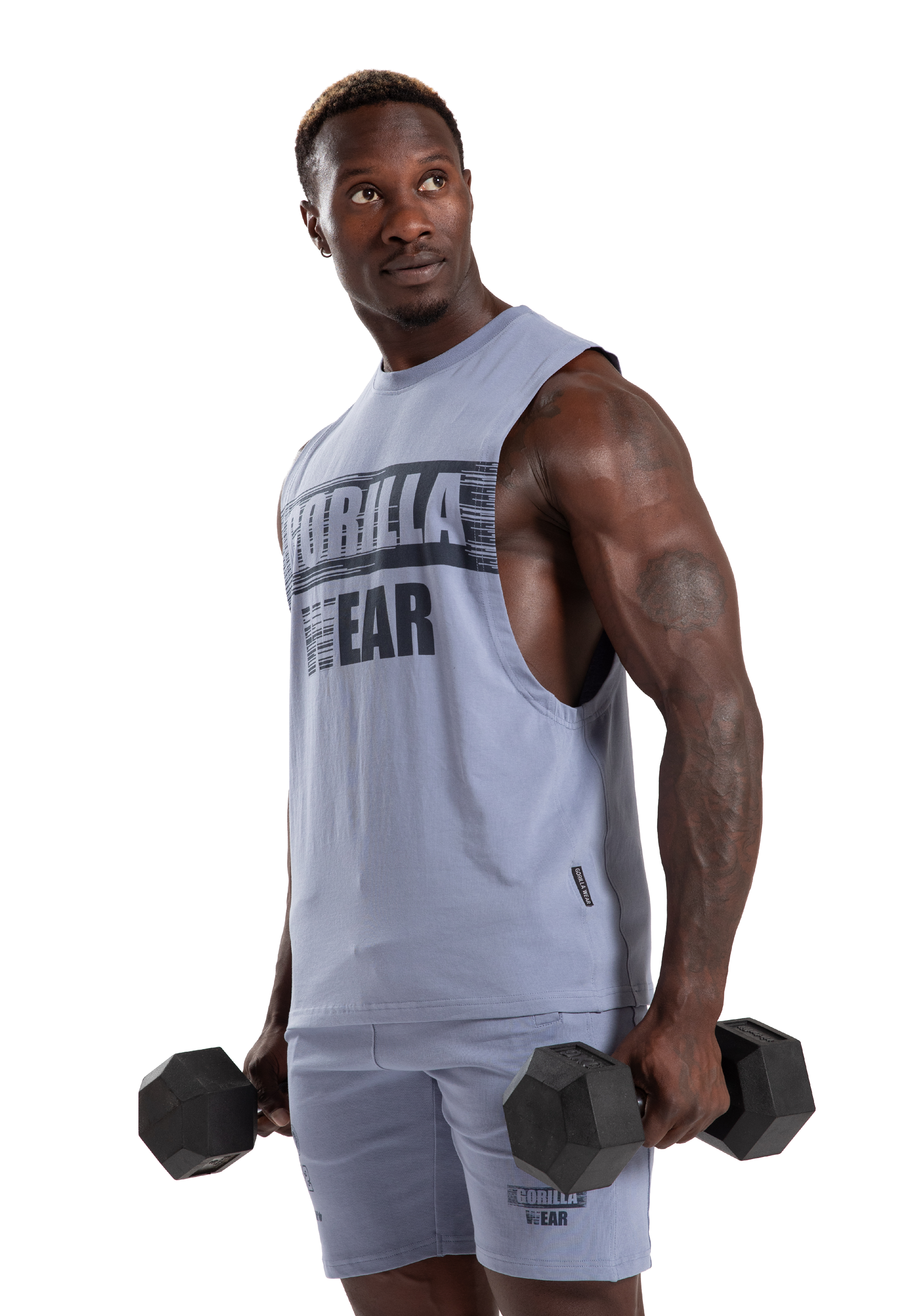 Gorilla Wear Lopez Drop Armhole Tank Top Tank Top Stonewash Blue