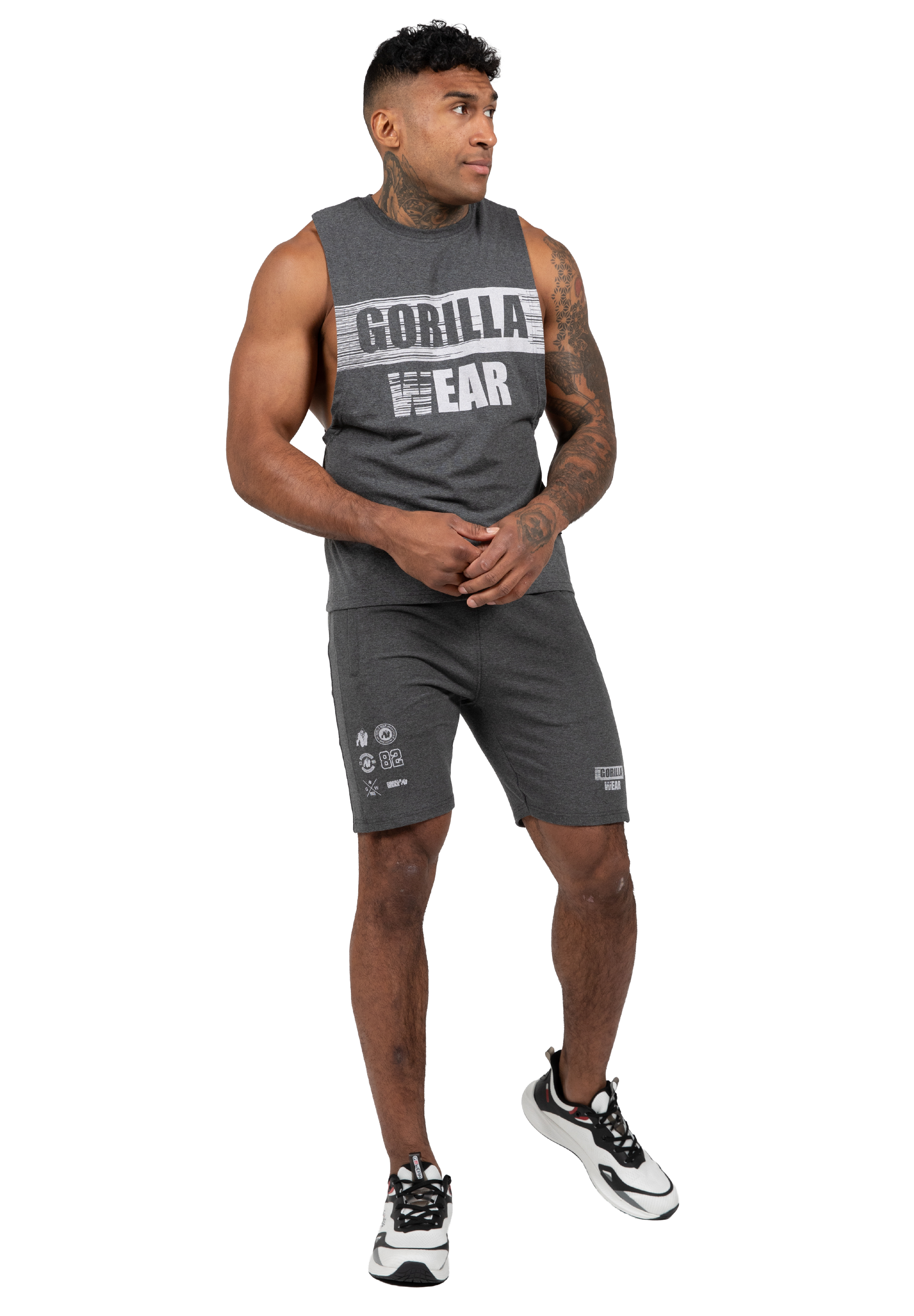 Gorilla Wear Lopez Drop Armhole Tank Top Tank Top Dark Gray Melange