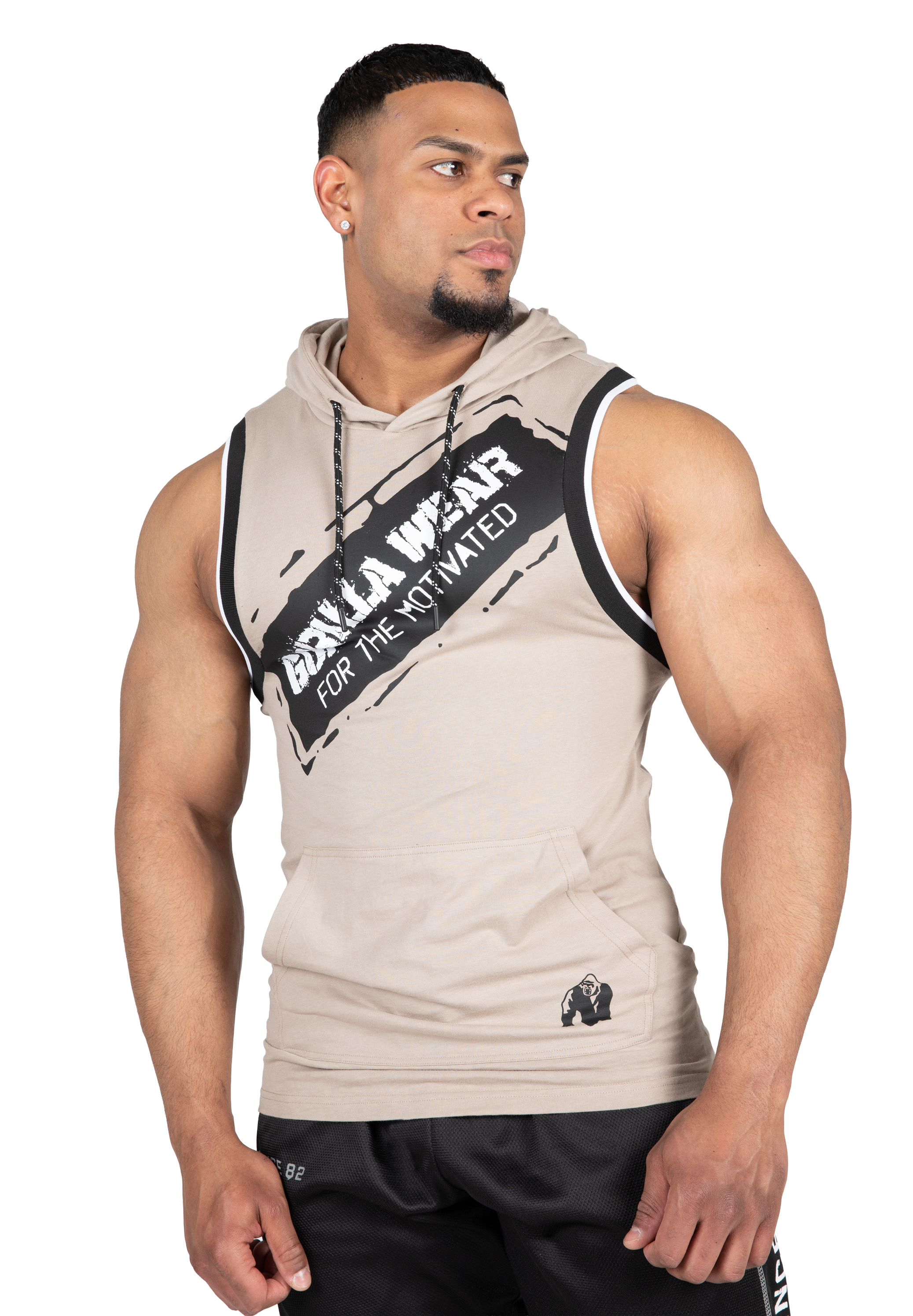 Gorilla Wear Loretto Hooded Tank Top Tank Top Beige