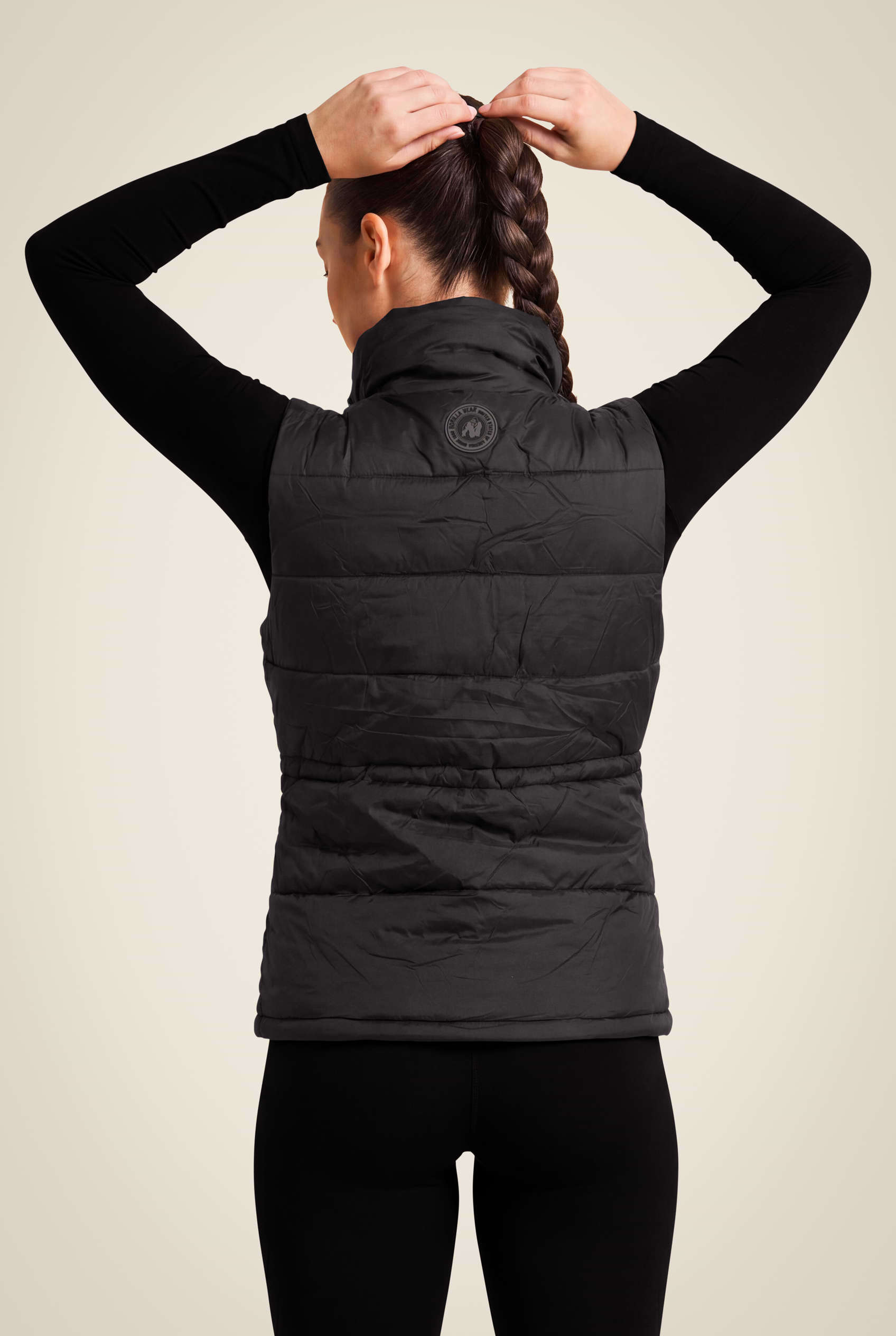 Gorilla Wear Lucia Puffer Vest Jacket Black
