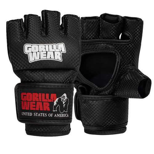Gorilla Wear Manton MMA Gloves (With Thumb) Fight Gear Black/White