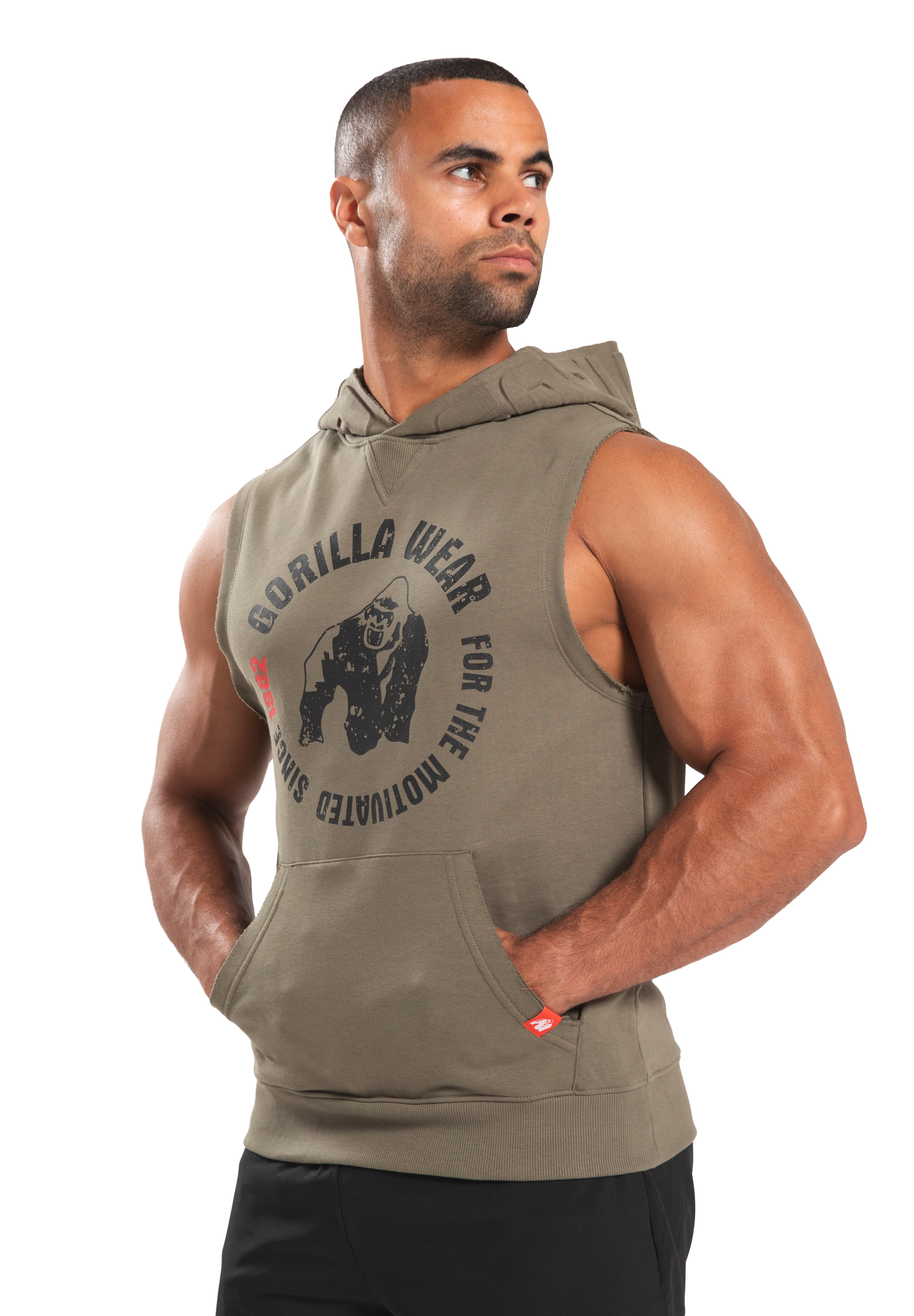Gorilla Wear Marshall Sleeveless Hoodie Hoodie & Sweatshirt Army Green