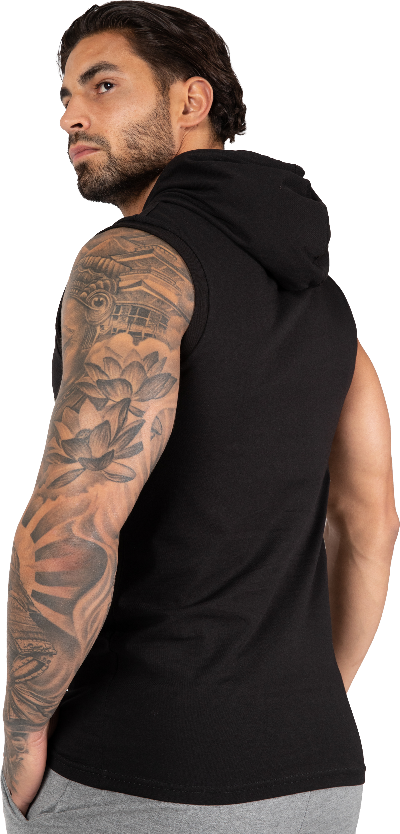 Gorilla Wear Melbourne S/L Hooded T-shirt T-Shirt & Tops Black