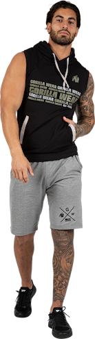 Gorilla Wear Melbourne S/L Hooded T-shirt T-Shirt & Tops Black