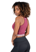 Gorilla Wear Mesa Zip Front Crop Top T-Shirt & Tops Burgundy