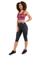 Gorilla Wear Mesa Zip Front Crop Top T-Shirt & Tops Burgundy