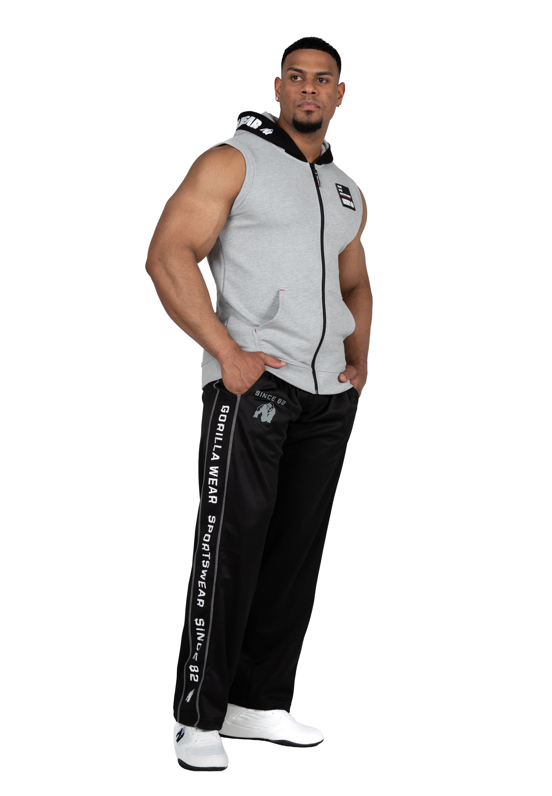 Gorilla Wear Milwaukee S/L Zipped Hoodie Hoodie & Sweatshirt Gray Melange