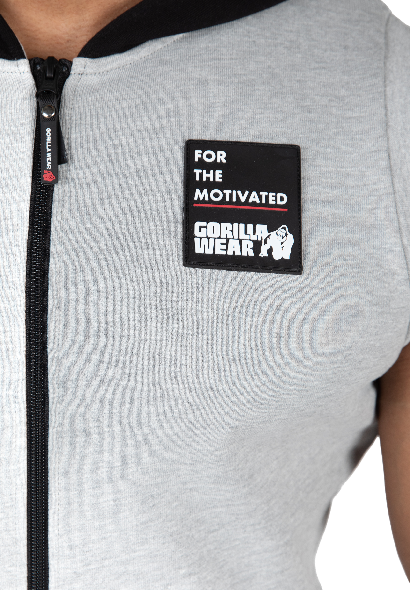 Gorilla Wear Milwaukee S/L Zipped Hoodie Hoodie & Sweatshirt Gray Melange
