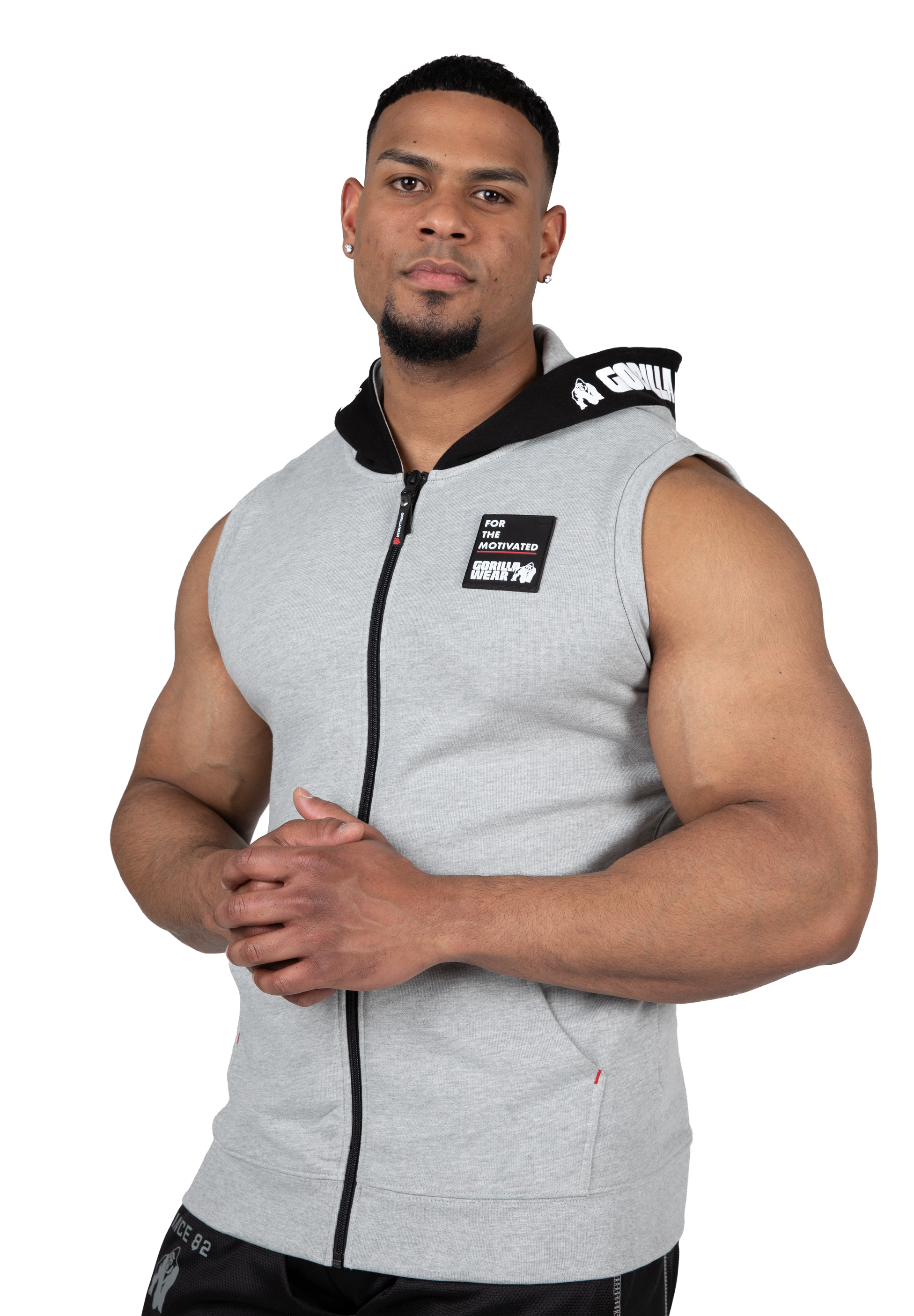 Gorilla Wear Milwaukee S/L Zipped Hoodie Hoodie & Sweatshirt Gray Melange