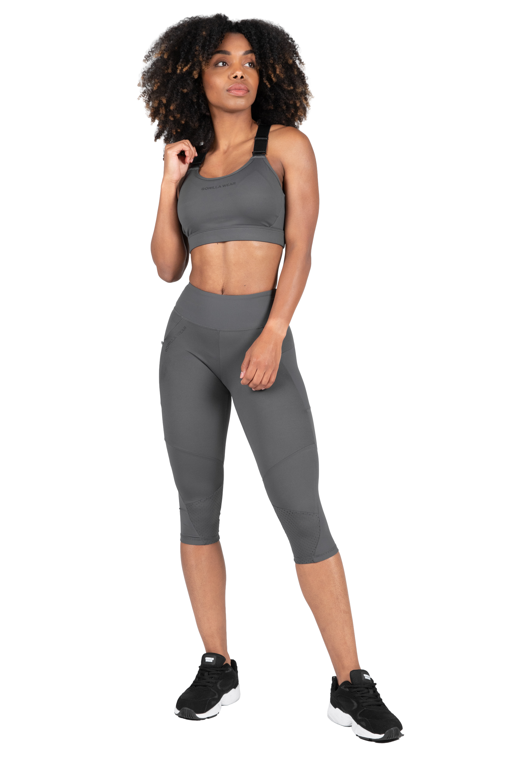 Gorilla Wear Monroe Cropped Leggings Leggings Gray