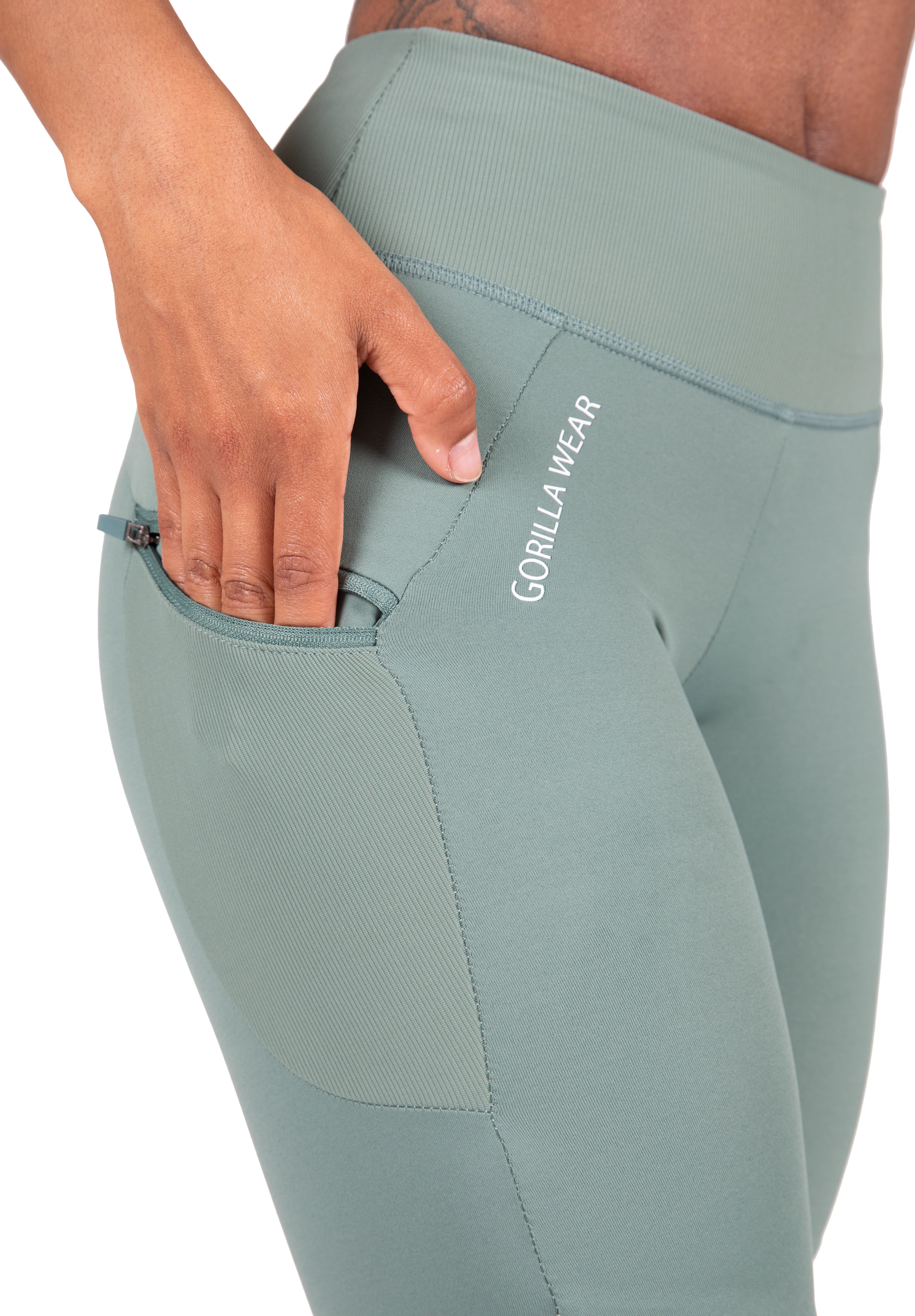 Gorilla Wear Monroe Cropped Leggings Leggings Green