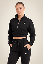 Gorilla Wear Ocala Cropped Half-Zip Sweatshirt Hoodie & Sweatshirt Black