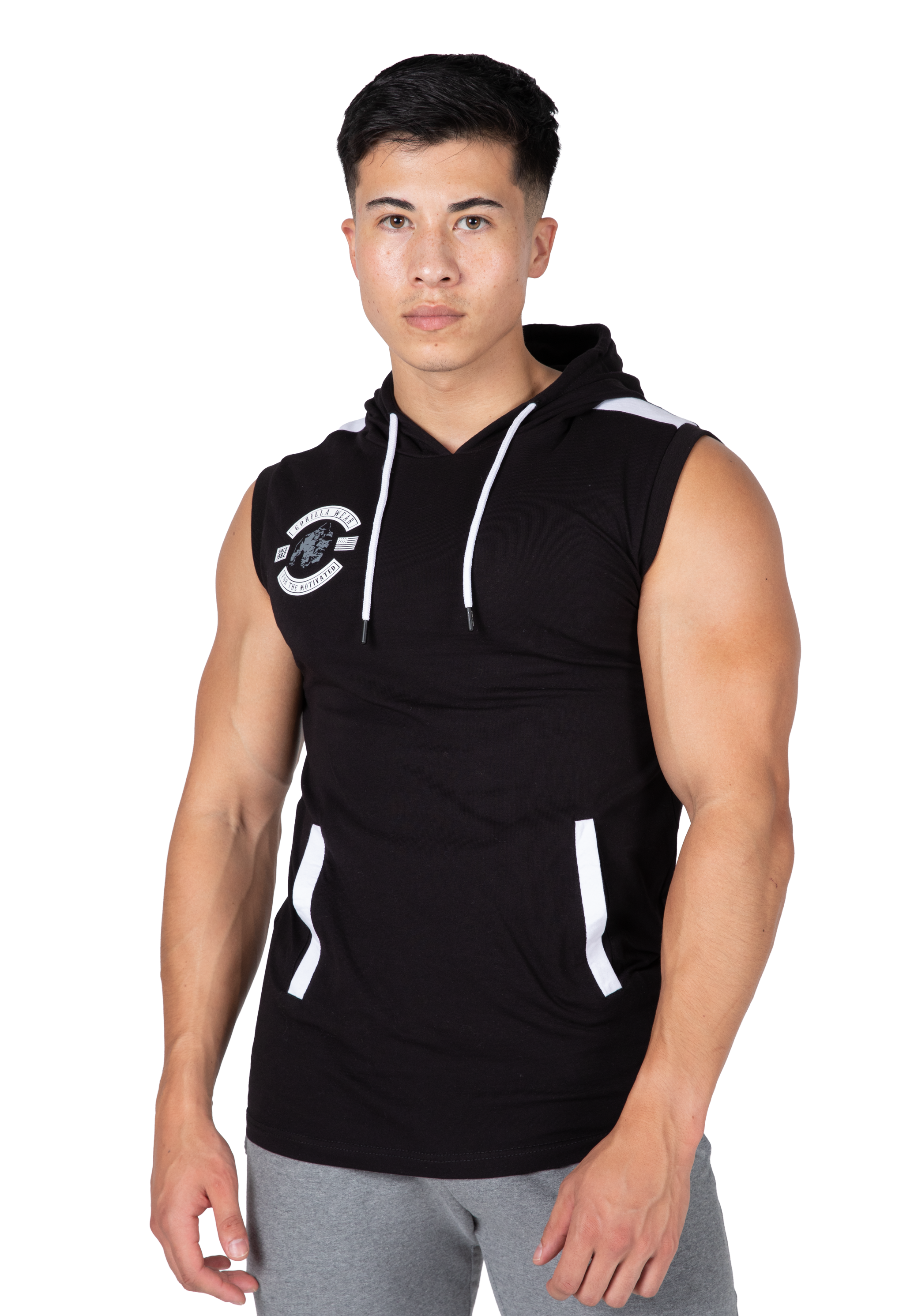 Gorilla Wear Oswego S/L Hooded T-Shirt T-Shirt & Tops Black