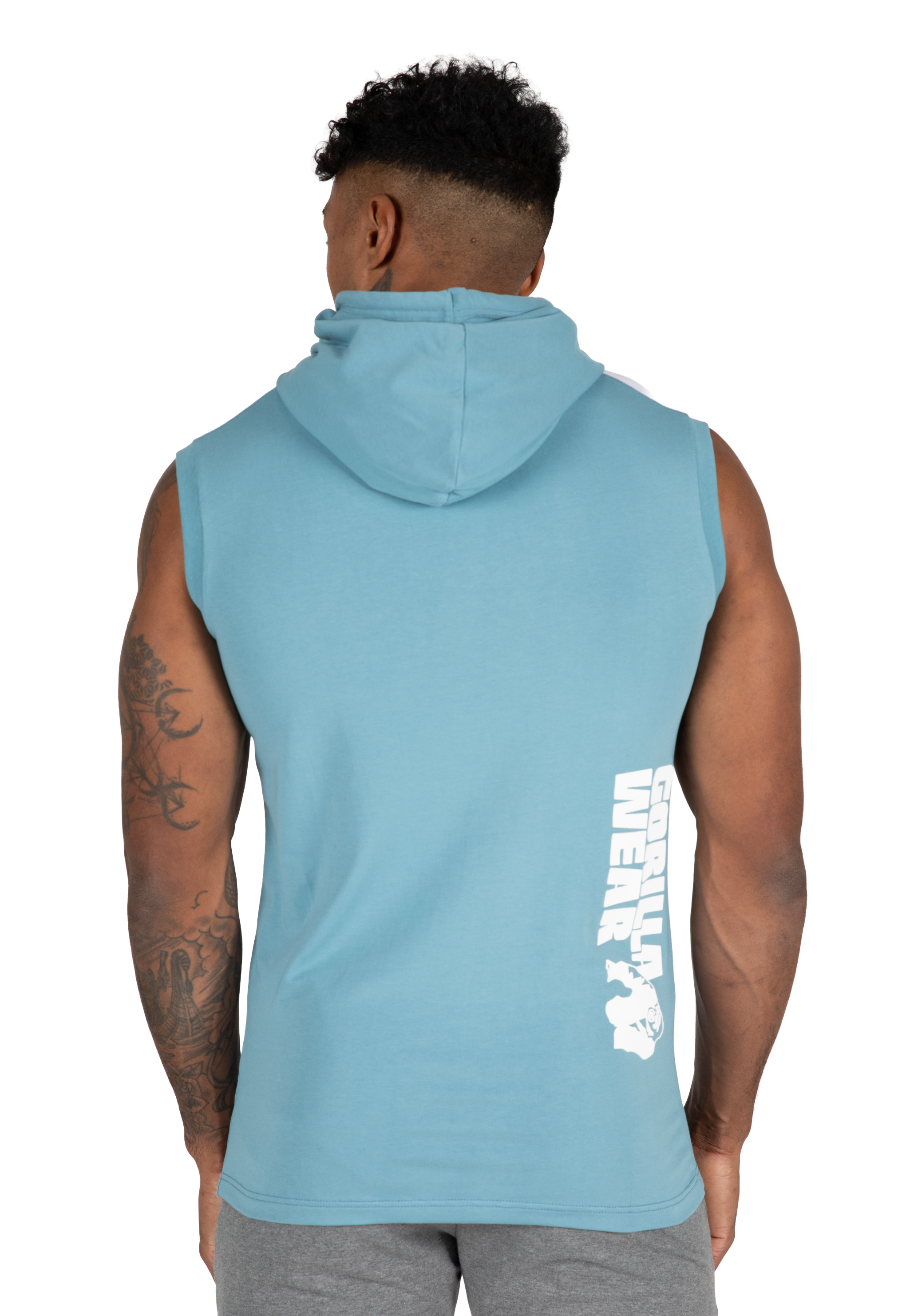 Gorilla Wear Oswego S/L Hooded T-Shirt T-Shirt & Tops Blue