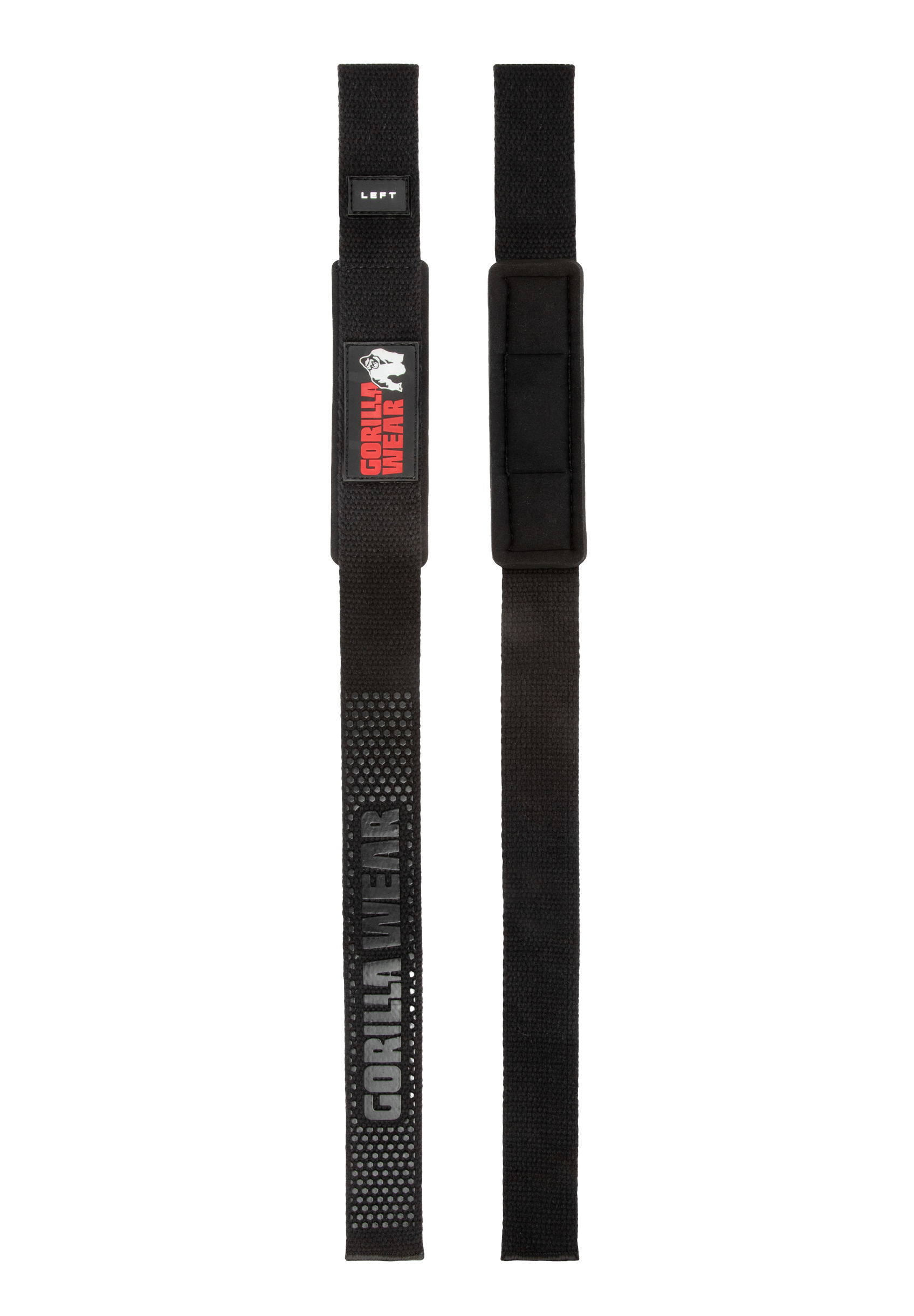 Gorilla Wear Padded Silicone Lifting Straps Lifting Straps & Wraps Black