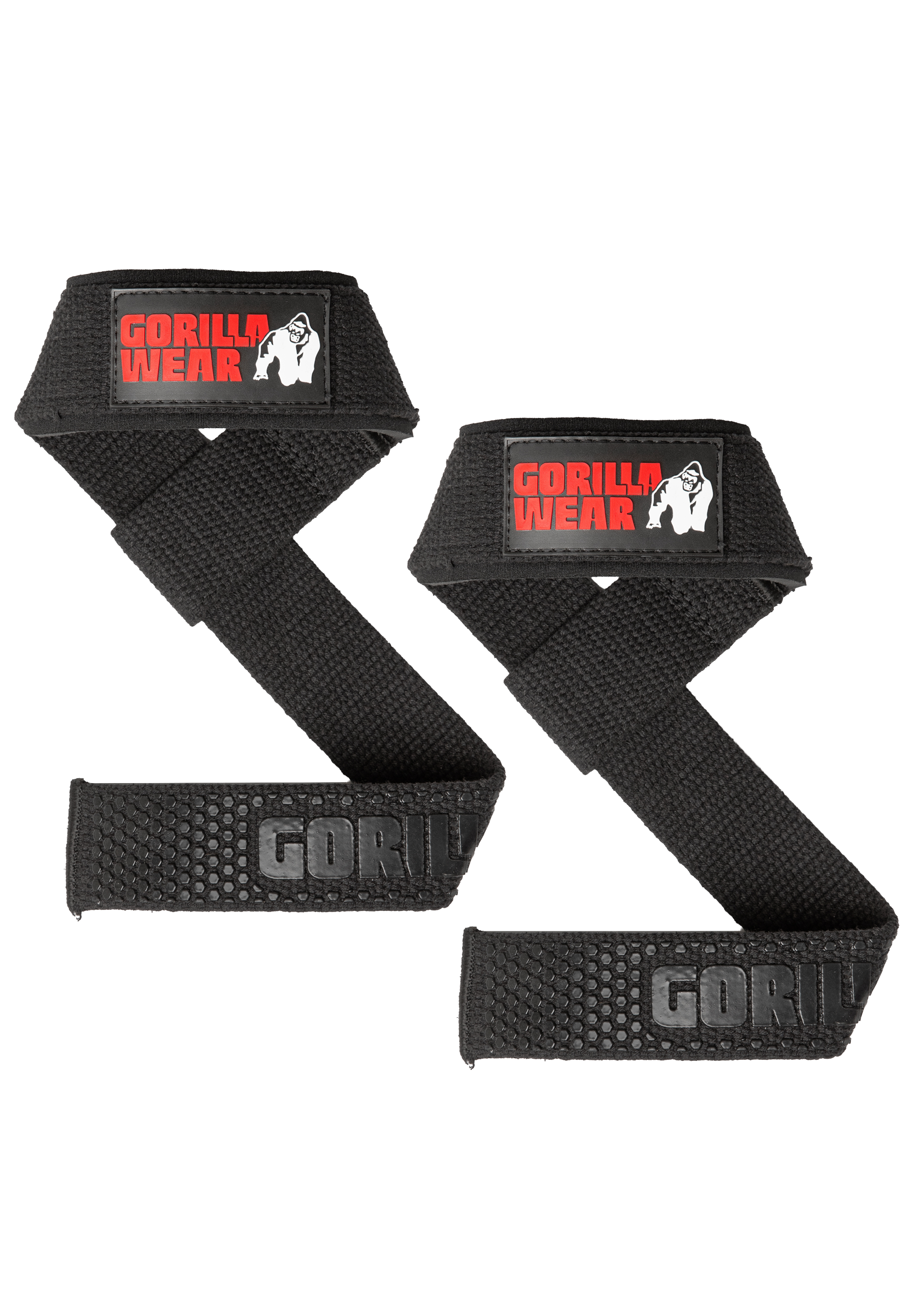 Gorilla Wear Padded Silicone Lifting Straps Lifting Straps & Wraps Black