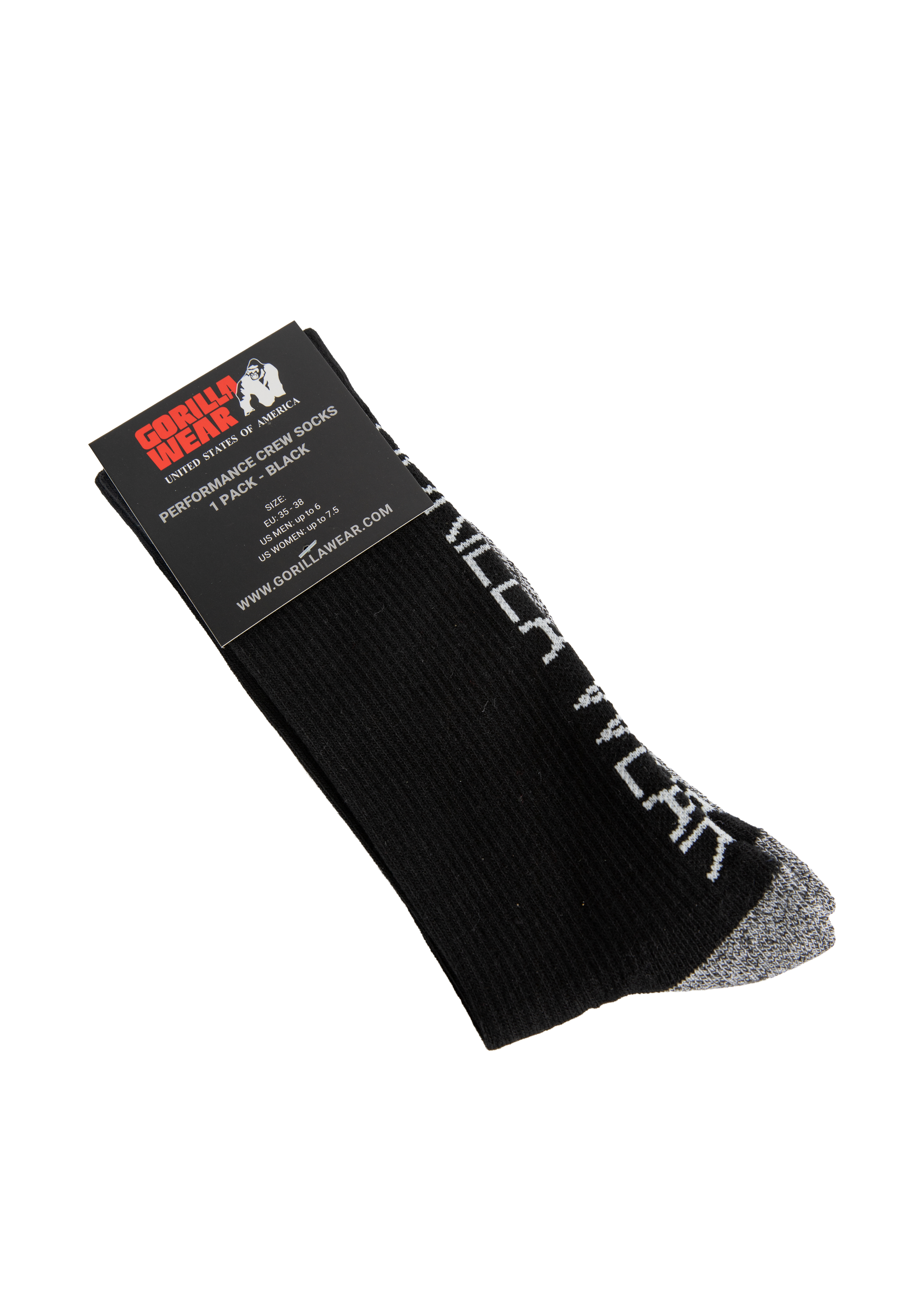 Gorilla Wear Performance Crew Socks Socks Black