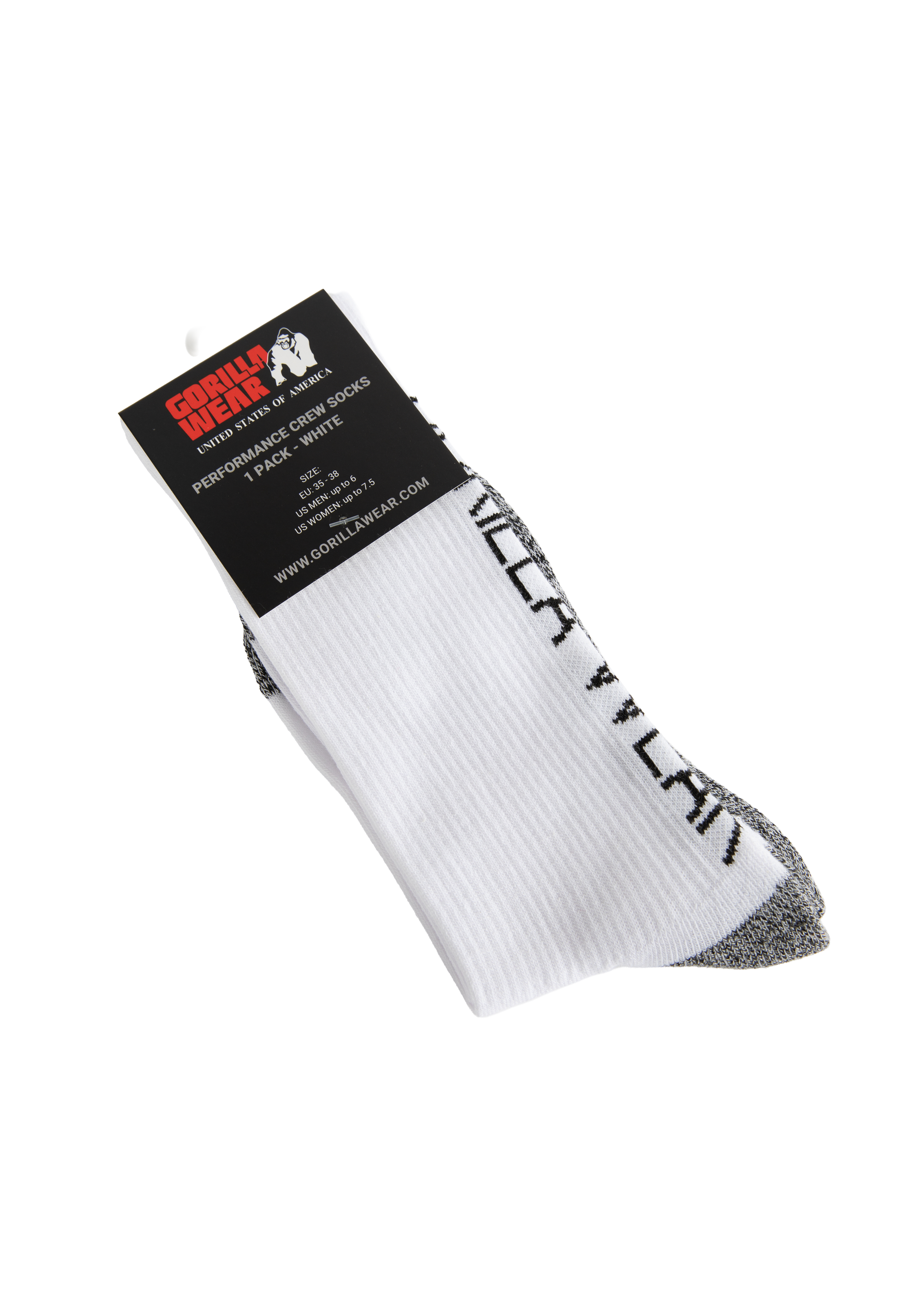 Gorilla Wear Performance Crew Socks Socks White