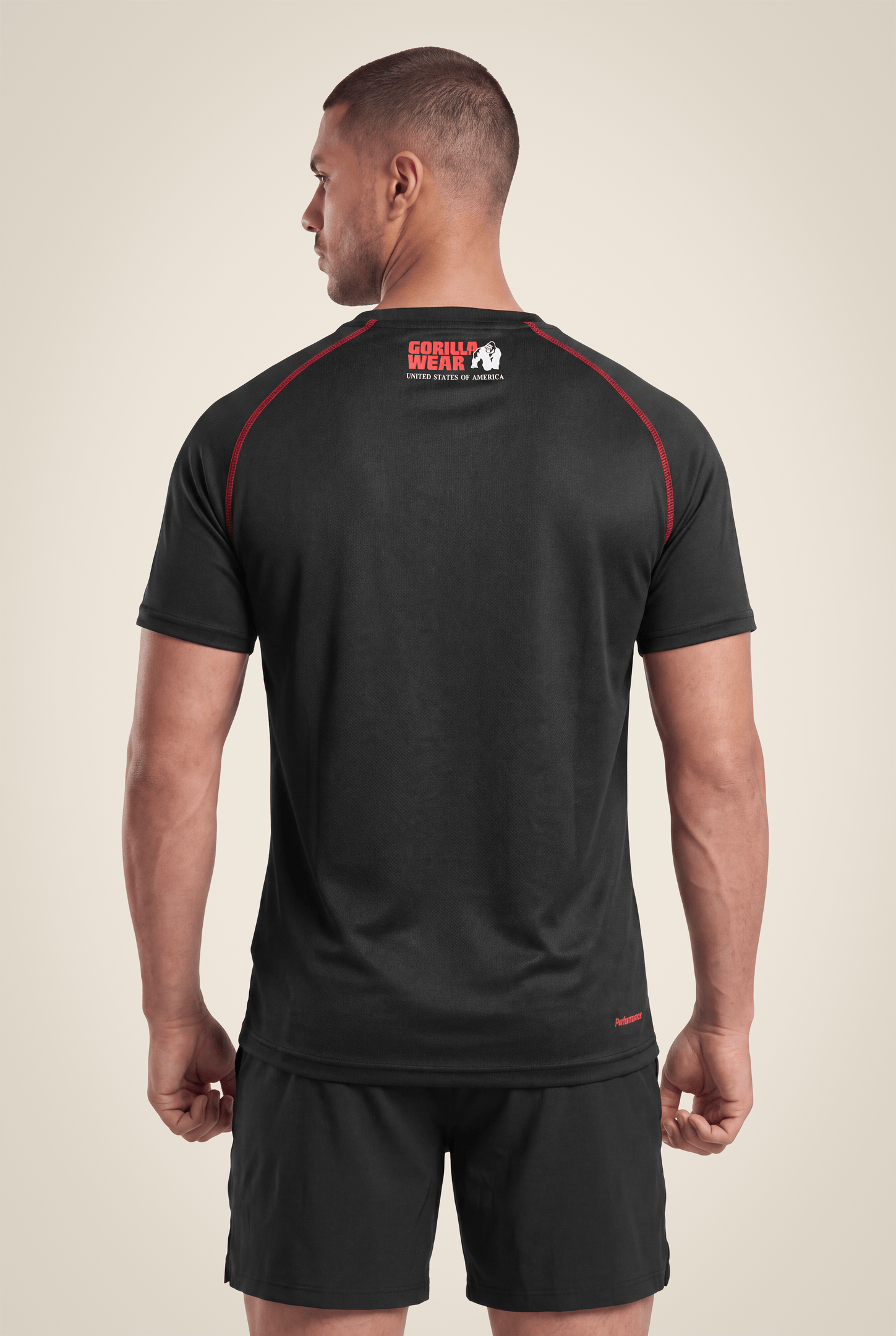 Gorilla Wear Performance T-Shirt T-Shirt & Tops Black/Red