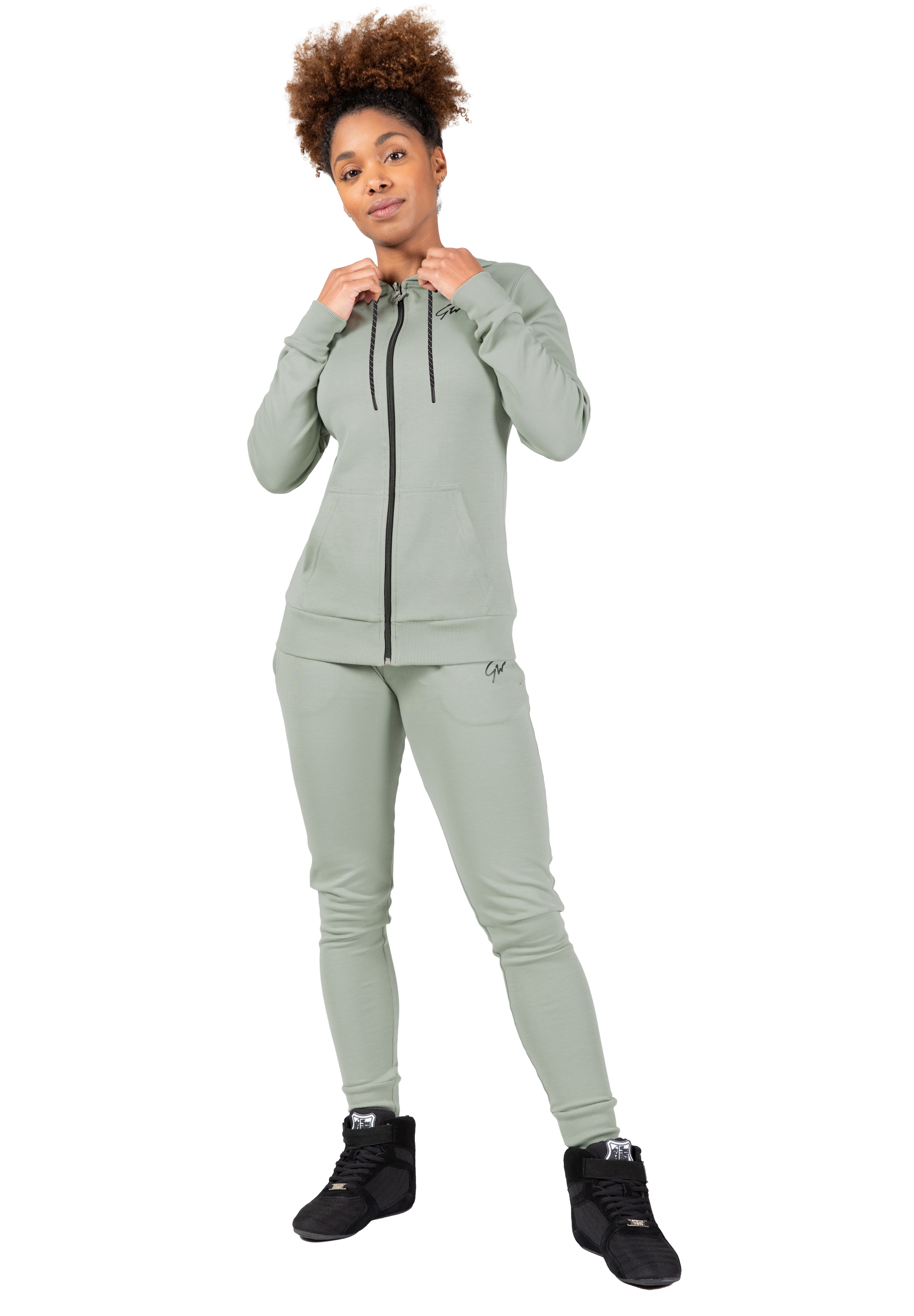 Gorilla Wear Pixley Zipped Hoodie Hoodie & Sweatshirt Light Green