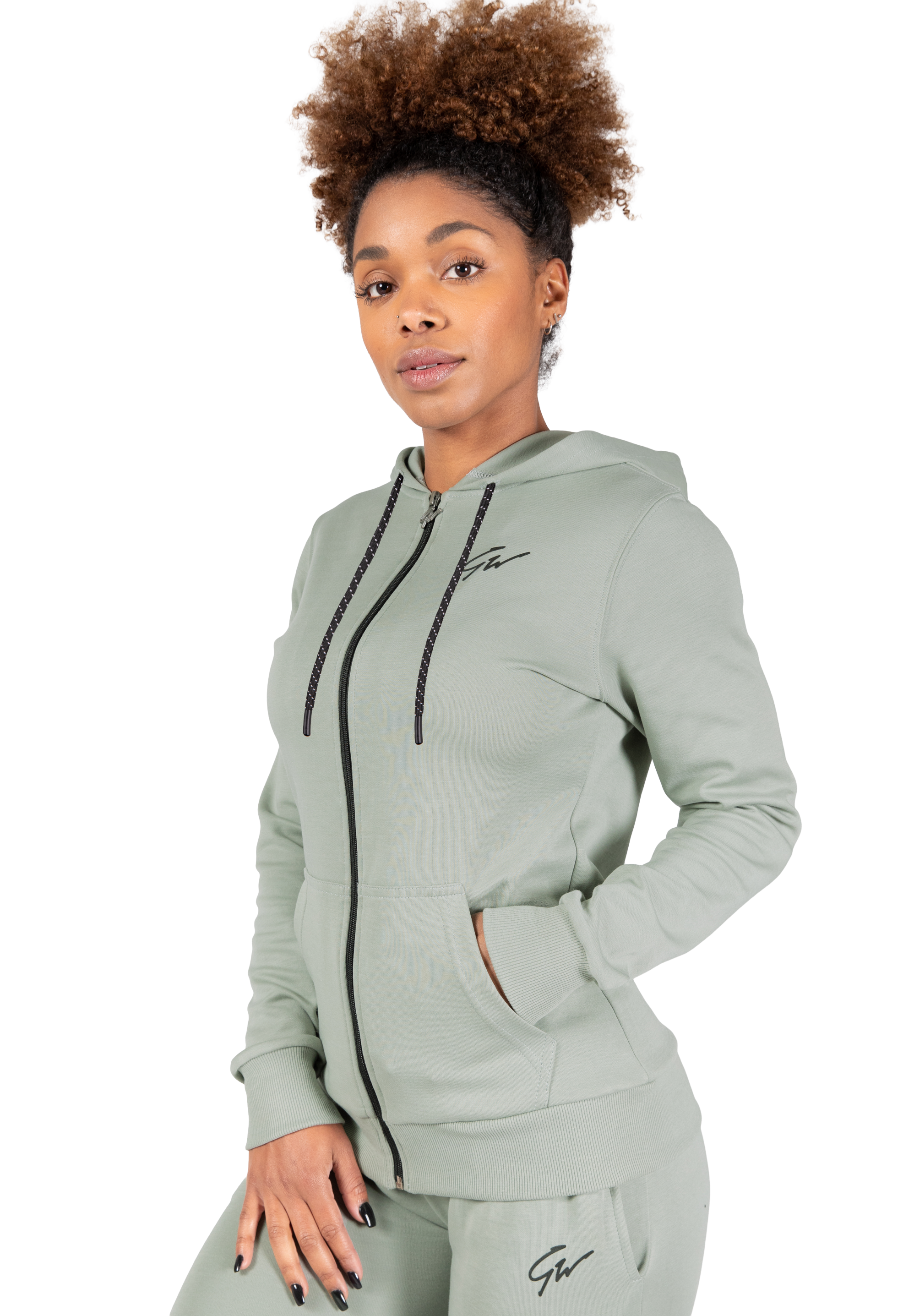 Gorilla Wear Pixley Zipped Hoodie Hoodie & Sweatshirt Light Green