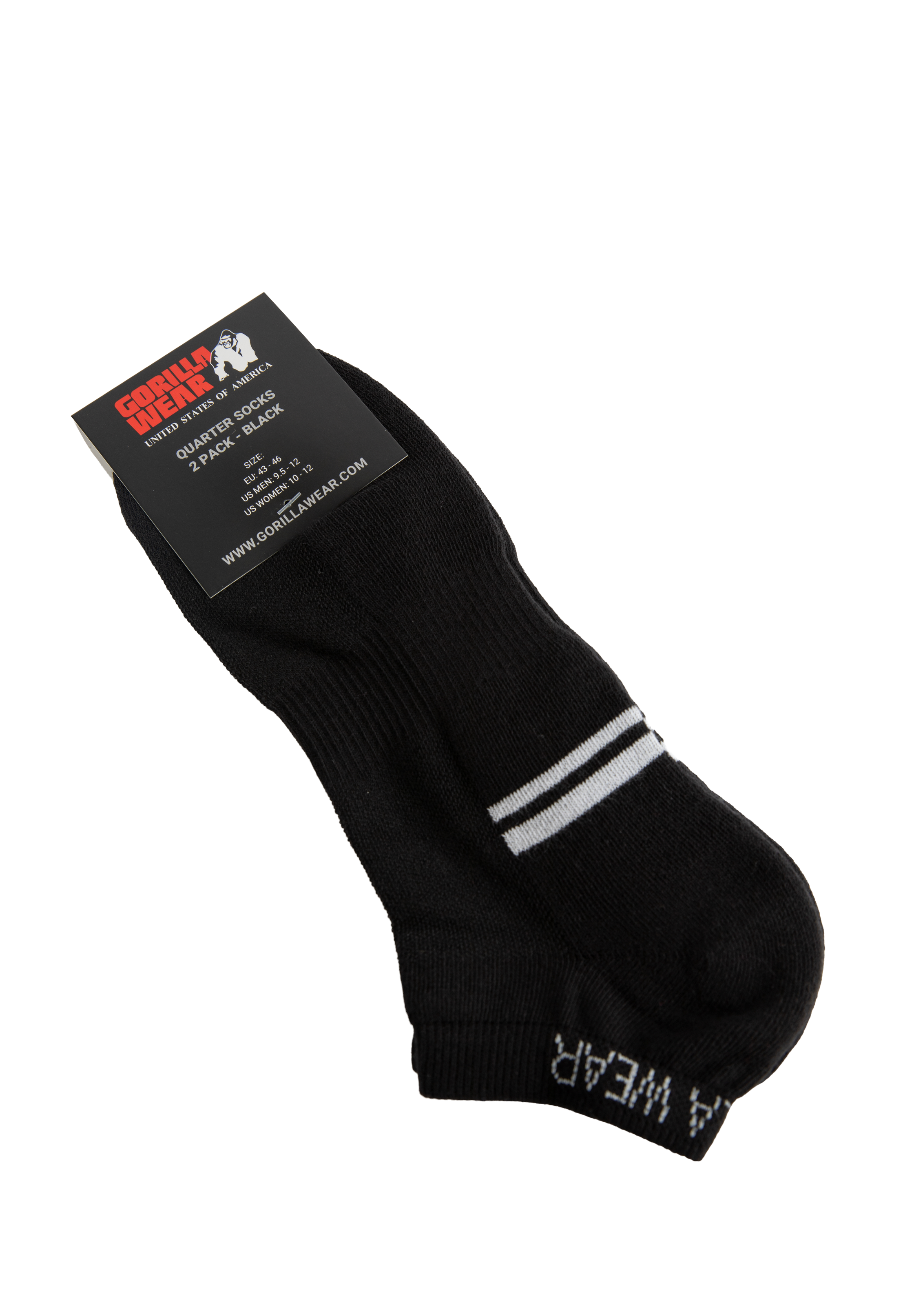 Gorilla Wear Quarter Socks 2-Pack Socks Black