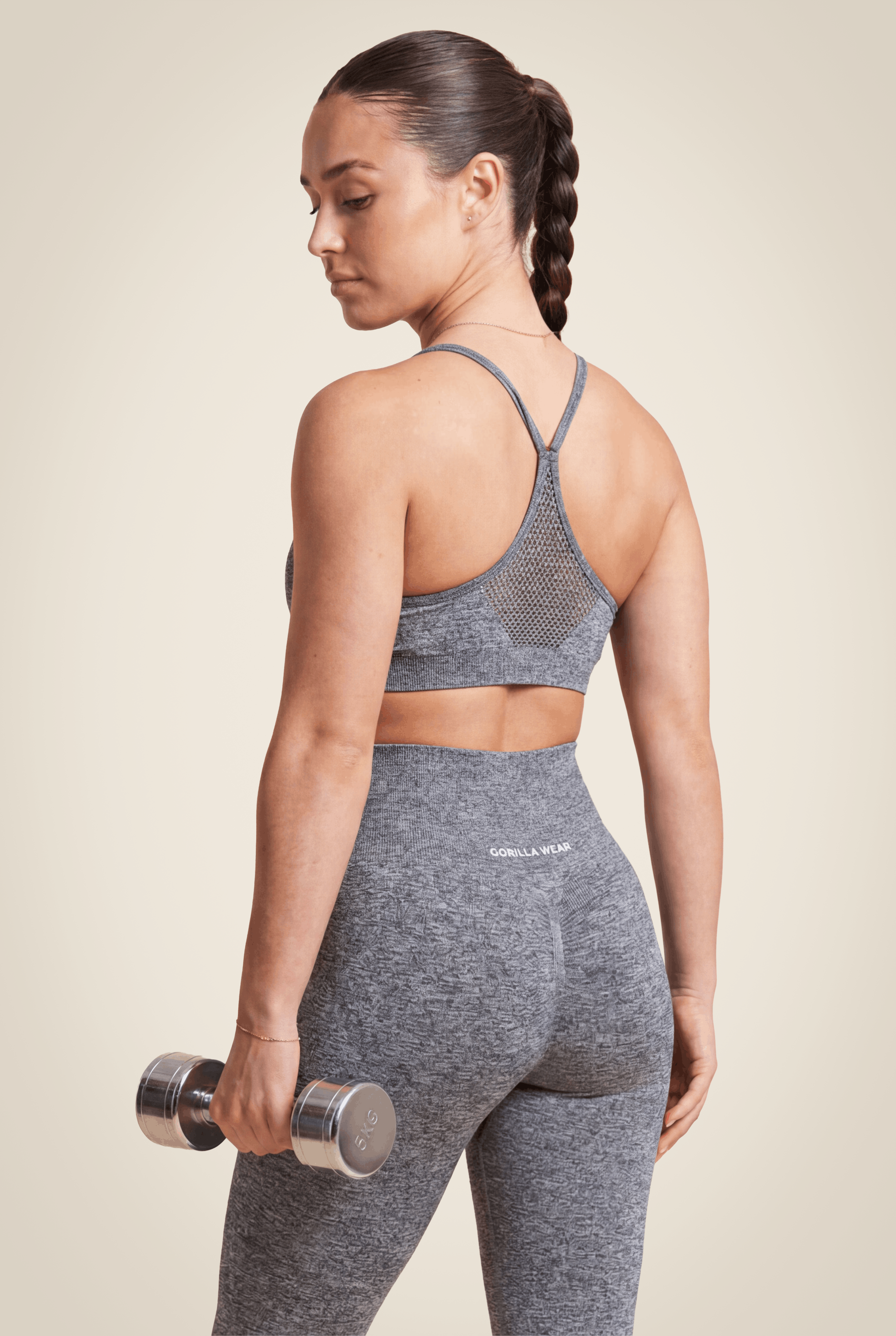 Gorilla Wear Quincy Seamless Sports Bra Sports Bra Gray Melange
