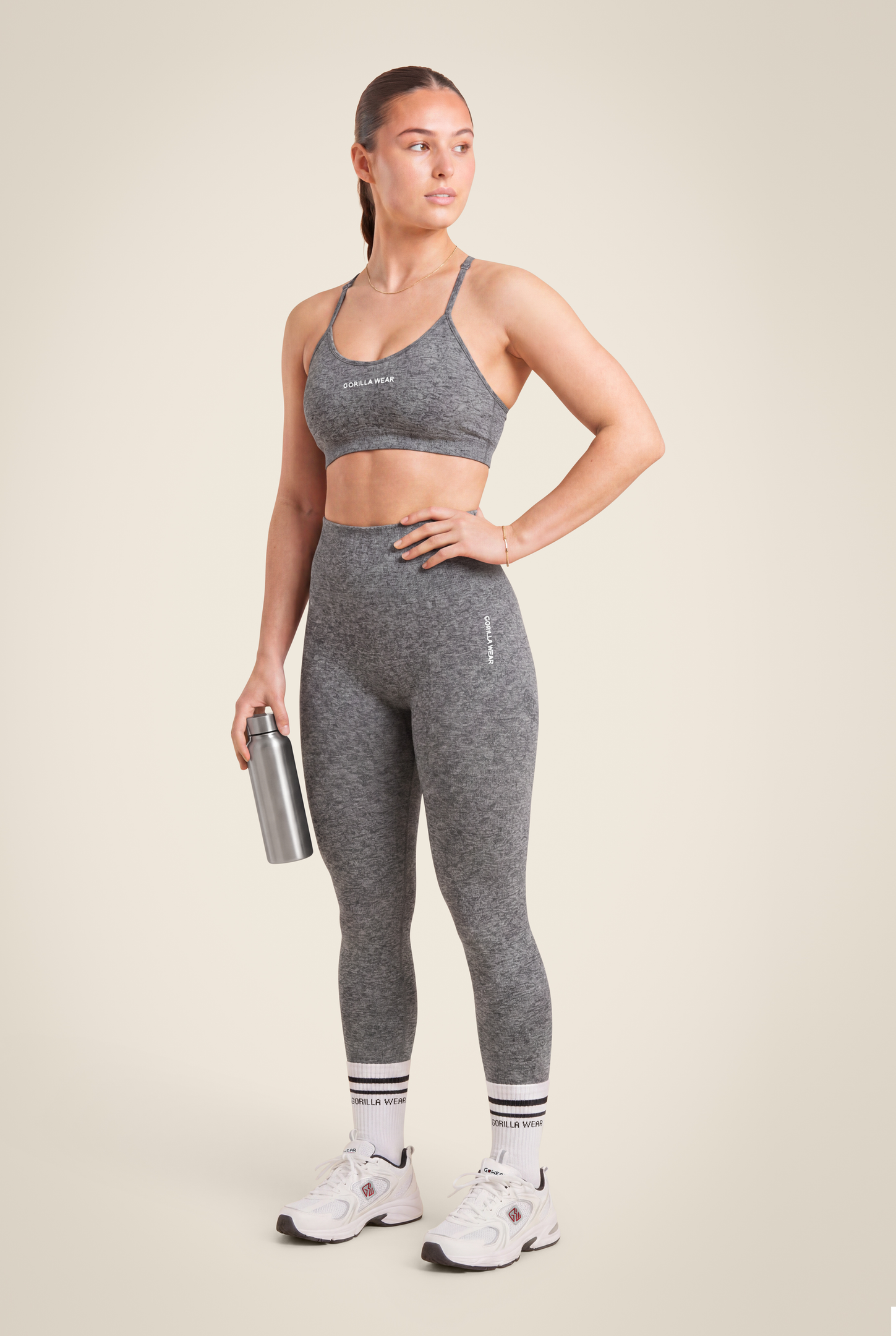 Gorilla Wear Quincy Seamless Sports Bra Sports Bra Gray Melange