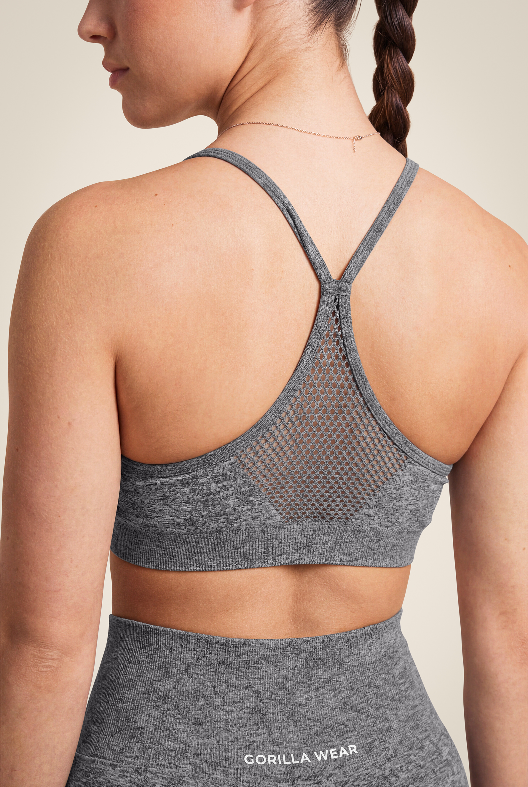 Gorilla Wear Quincy Seamless Sports Bra Sports Bra Gray Melange