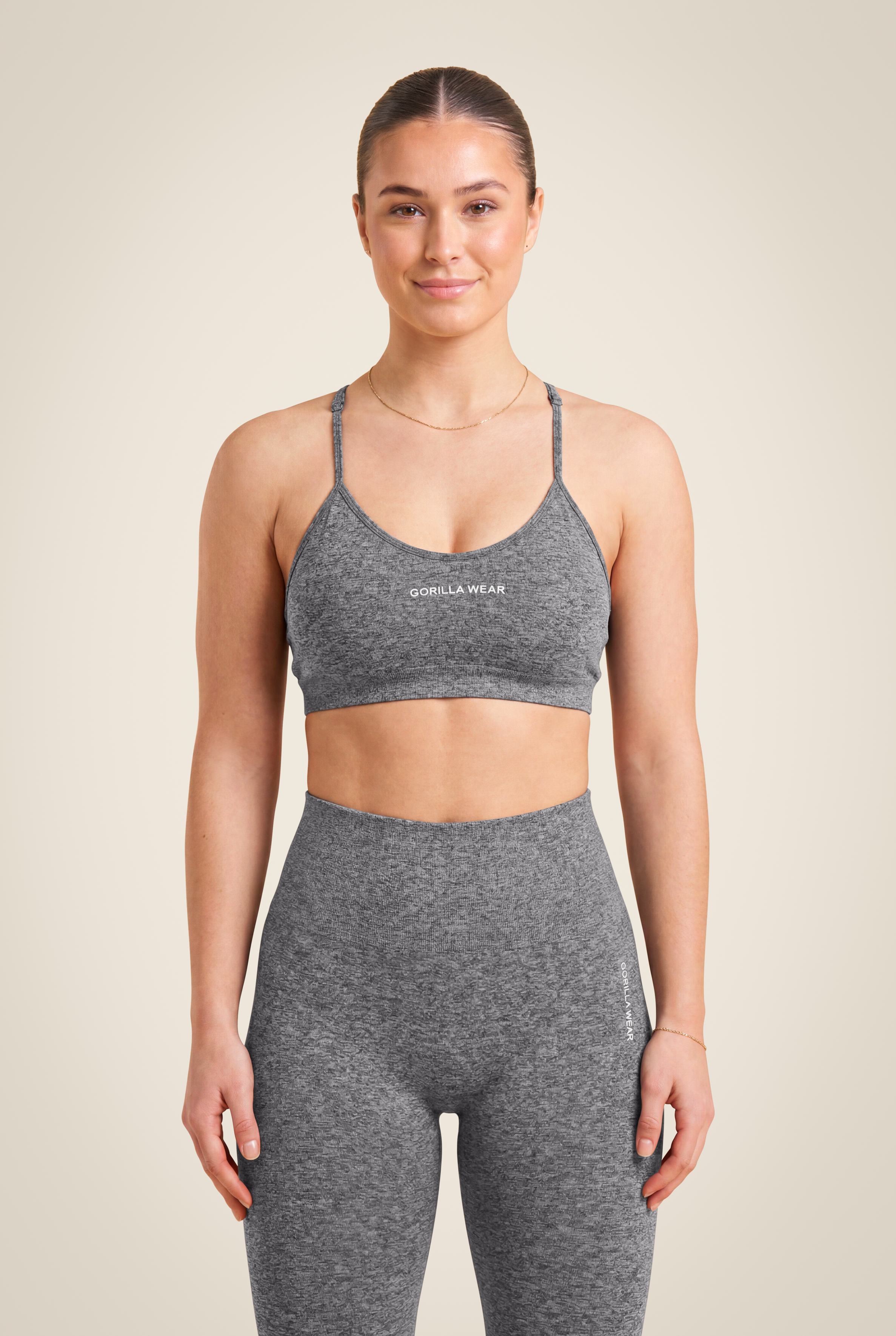 Gorilla Wear Quincy Seamless Sports Bra Sports Bra Gray Melange