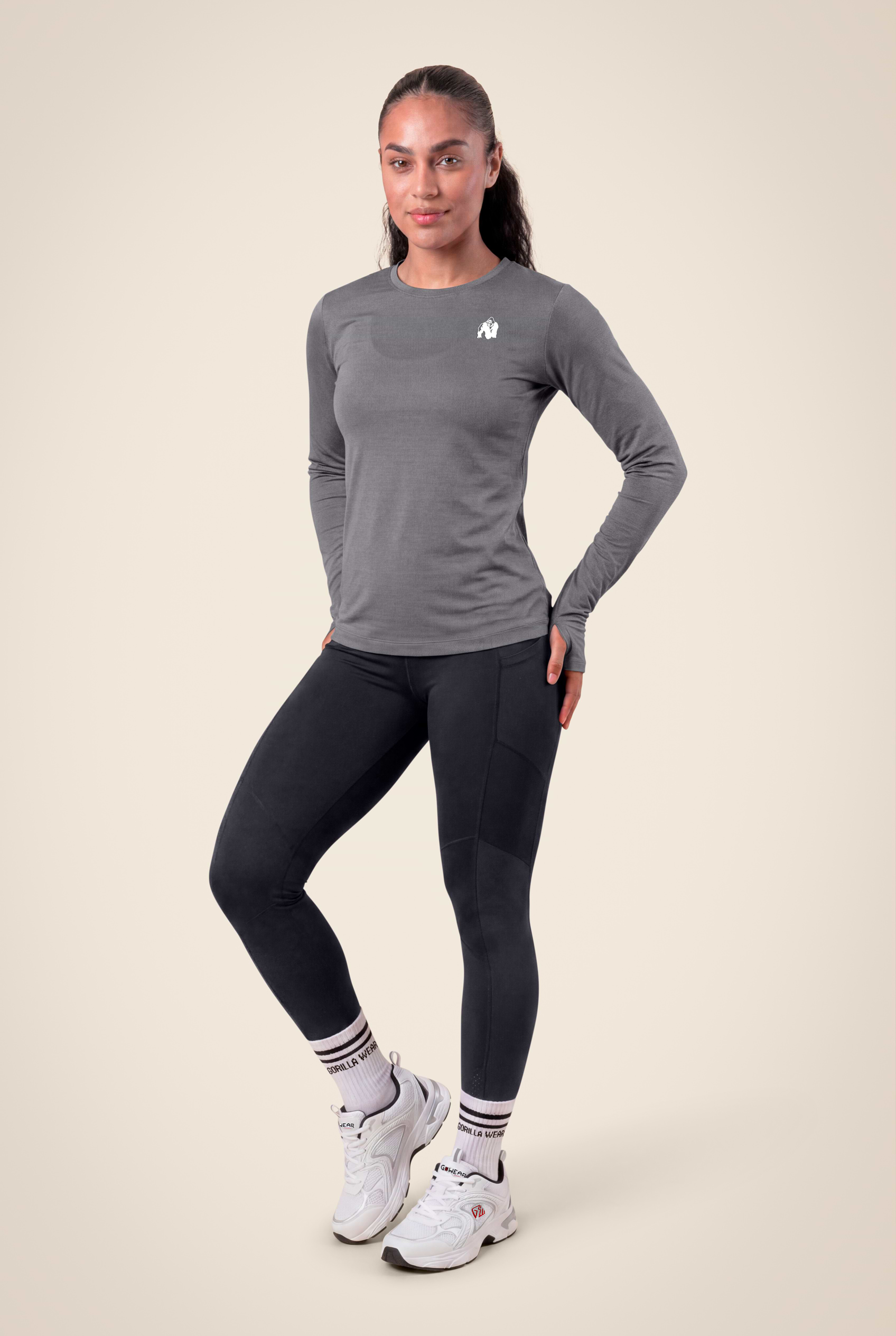 Gorilla Wear Raleigh Long Sleeve T-Shirt & Tops Gray