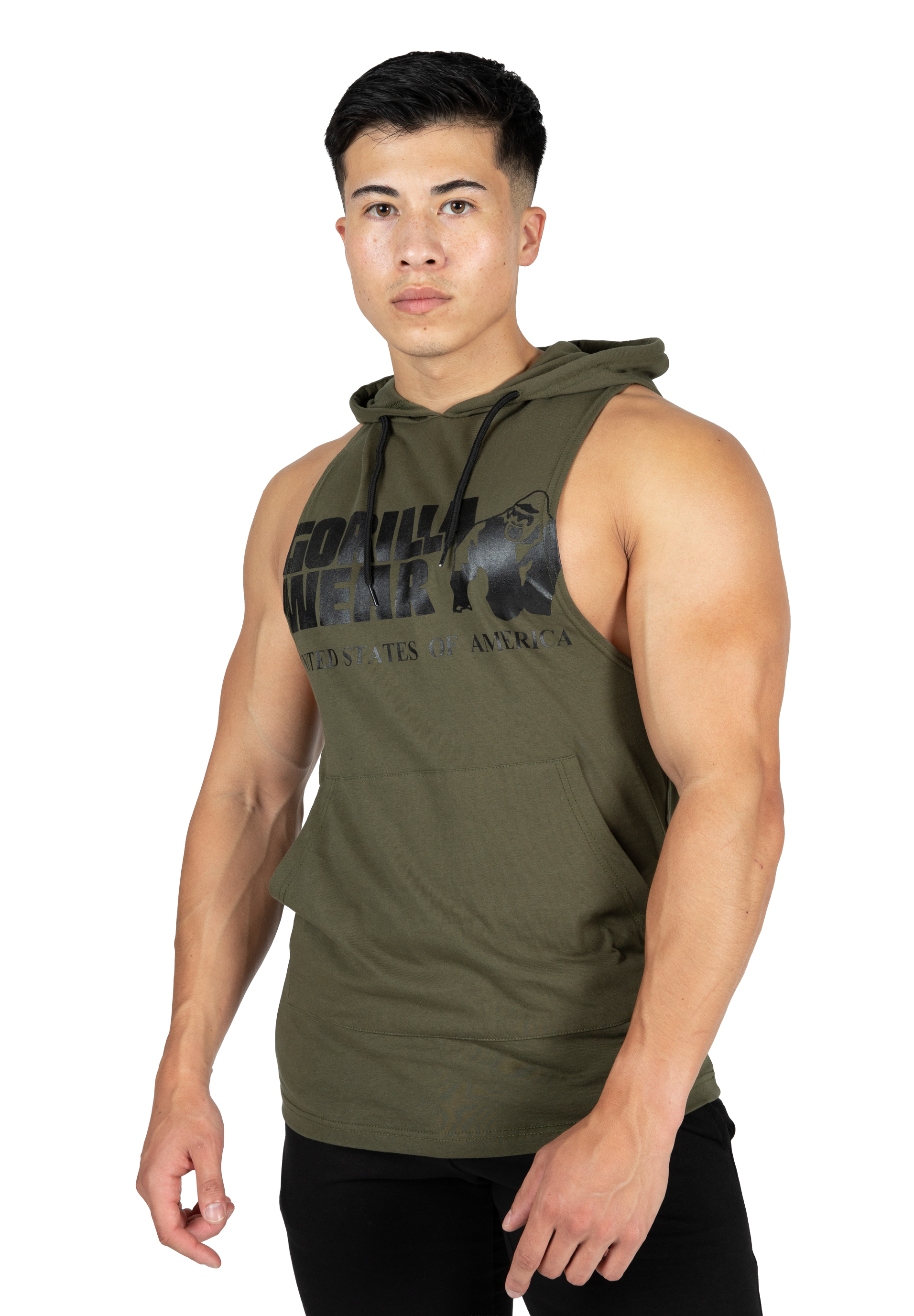 Gorilla Wear Rogers Hooded Tank Top Tank Top Army Green