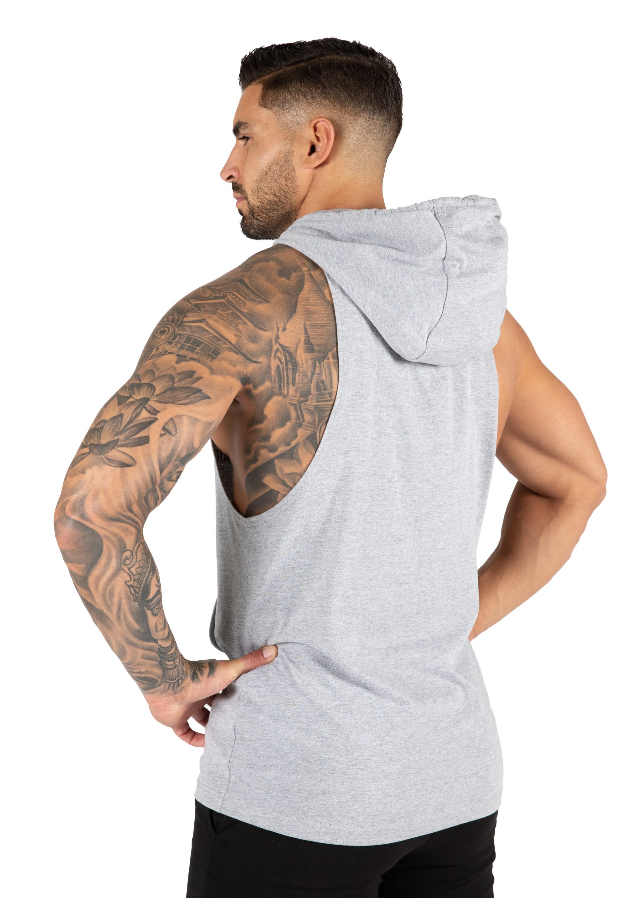 Gorilla Wear Rogers Hooded Tank Top Tank Top Gray Melange