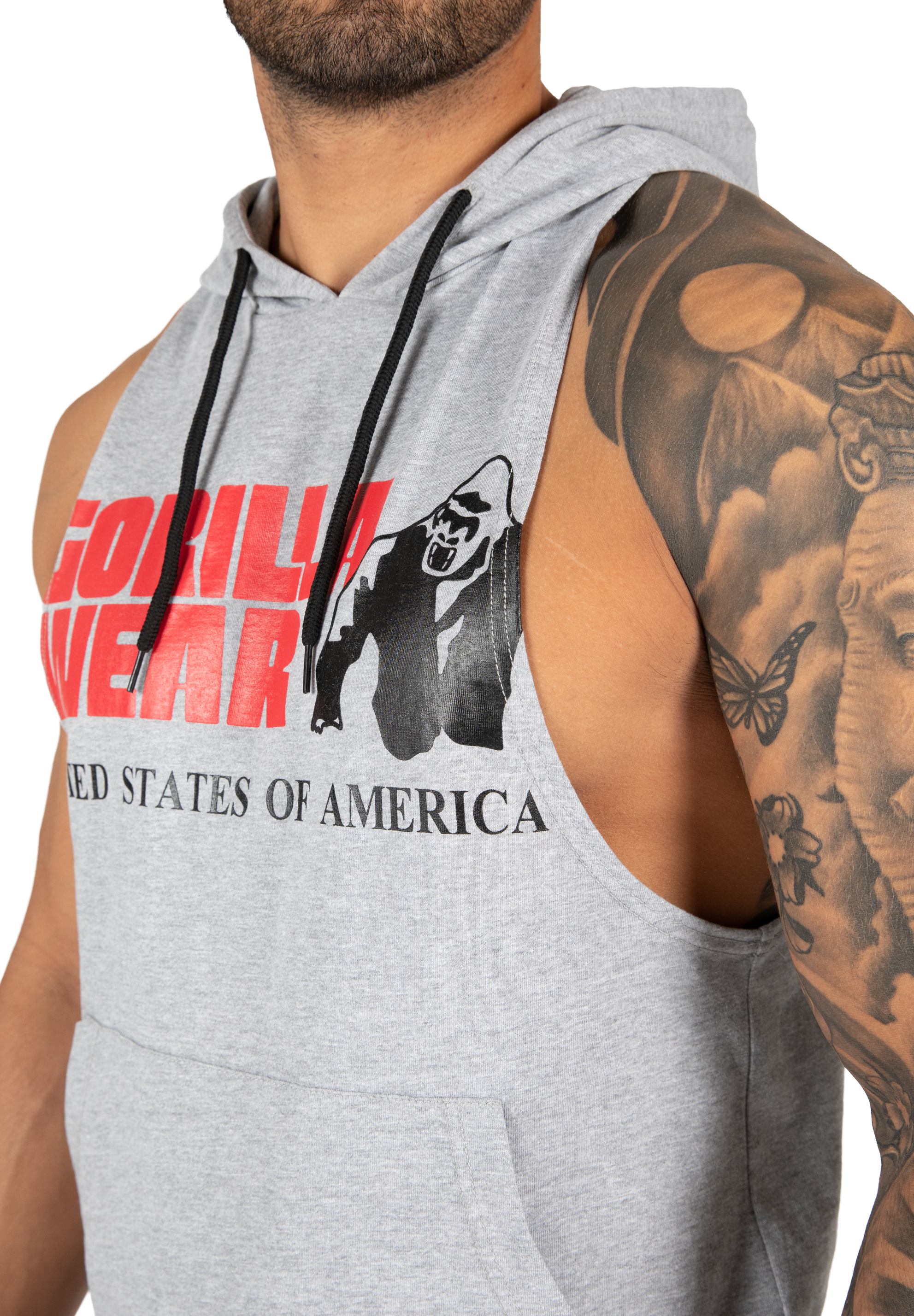 Gorilla Wear Rogers Hooded Tank Top Tank Top Gray Melange