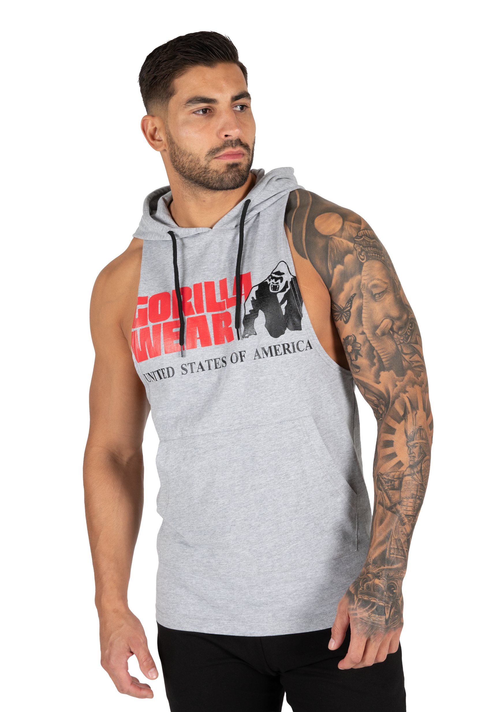 Gorilla Wear Rogers Hooded Tank Top Tank Top Gray Melange