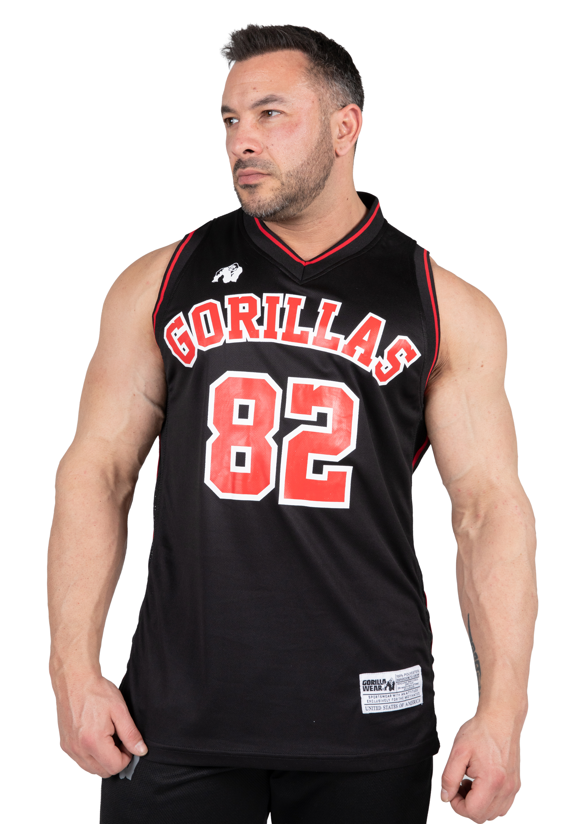 Gorilla Wear San Mateo Jersey Tank Top Tank Top Black/Red
