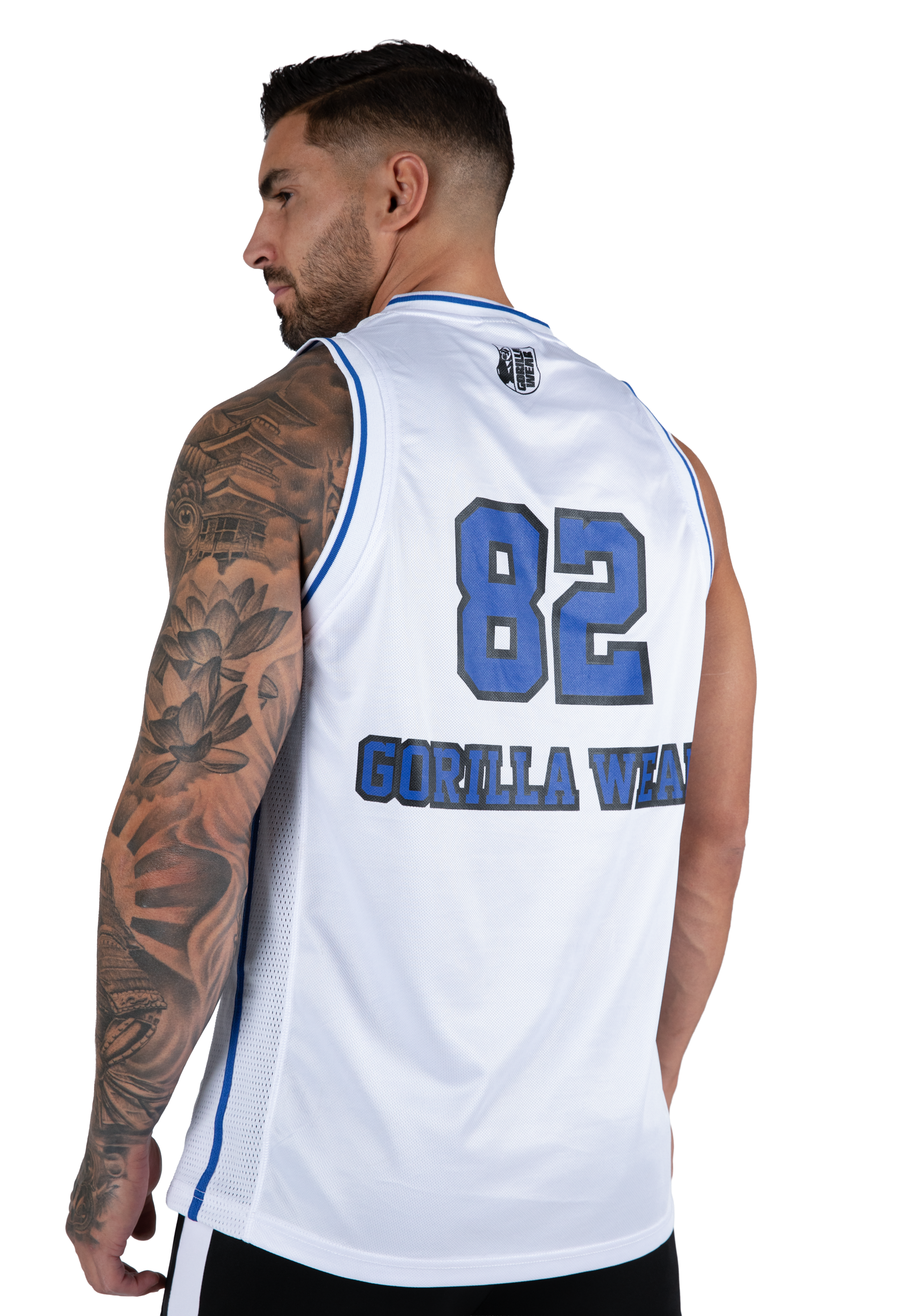 Gorilla Wear San Mateo Jersey Tank Top Tank Top White/Blue