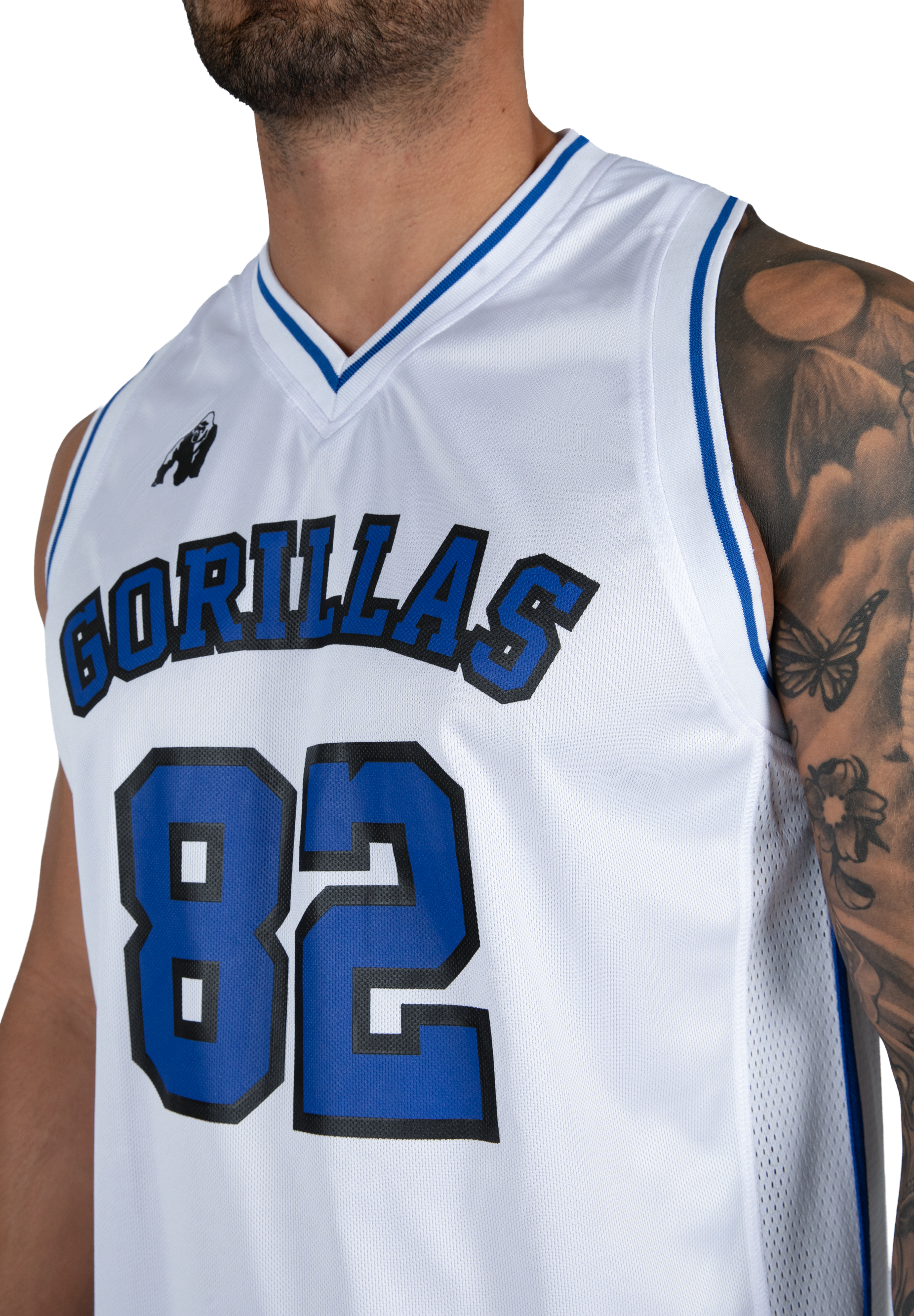 Gorilla Wear San Mateo Jersey Tank Top Tank Top White/Blue