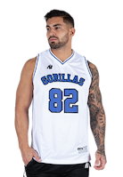 Gorilla Wear San Mateo Jersey Tank Top Tank Top White/Blue