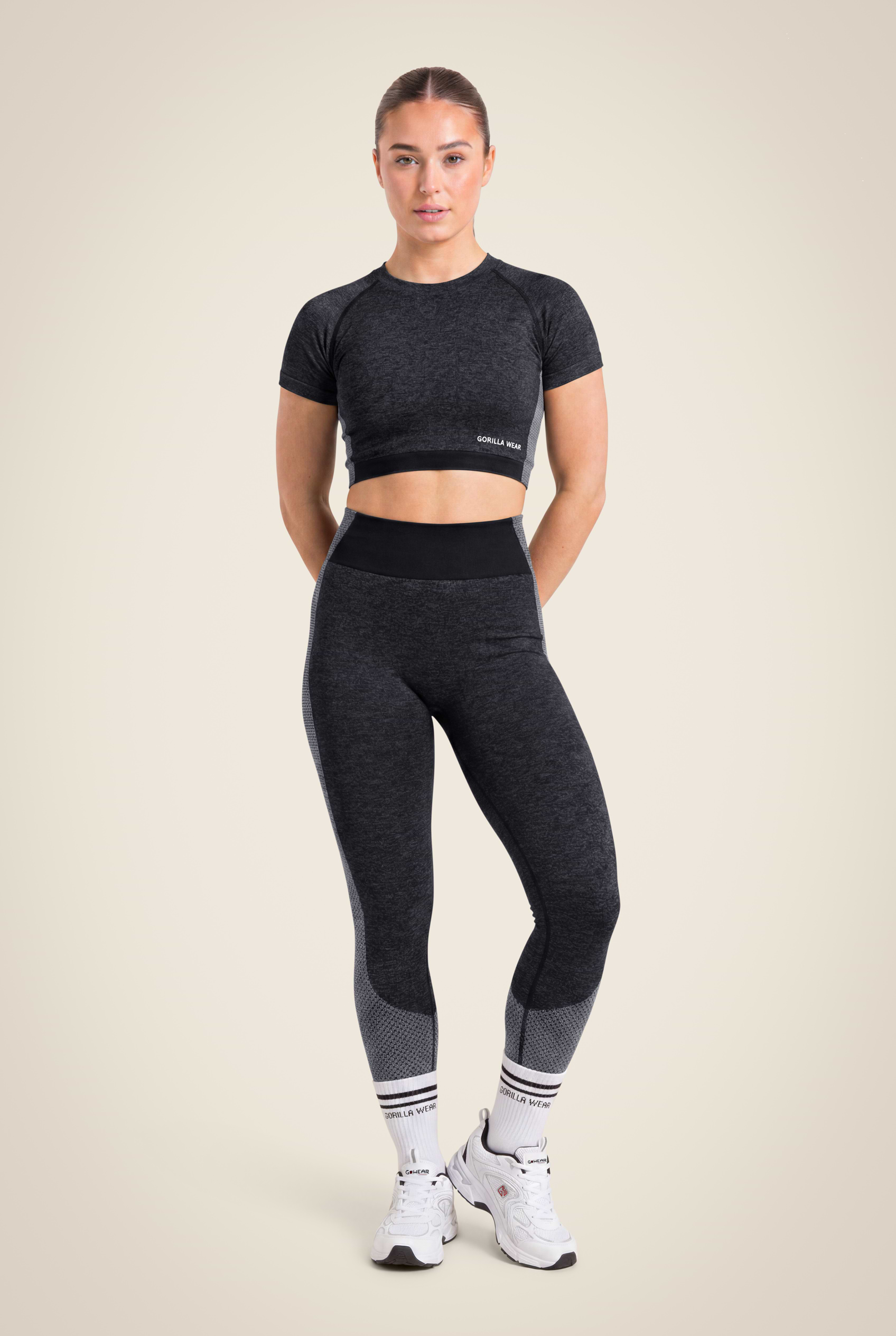 Gorilla Wear Selah Seamless Crop Top T-Shirt & Tops Black