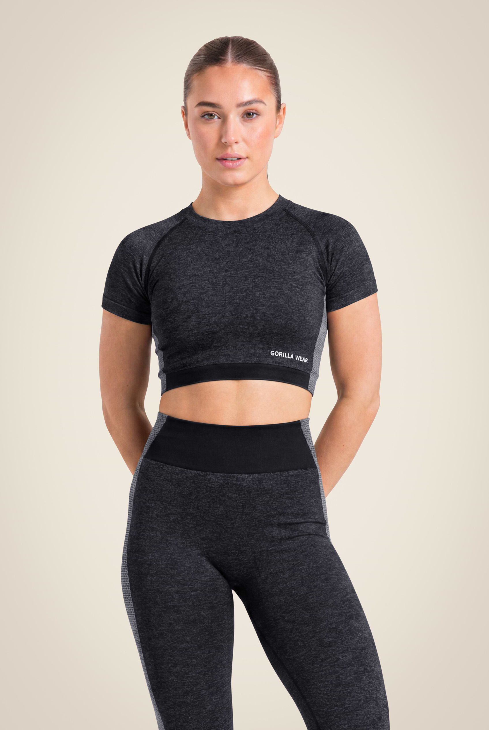 Gorilla Wear Selah Seamless Crop Top T-Shirt & Tops Black