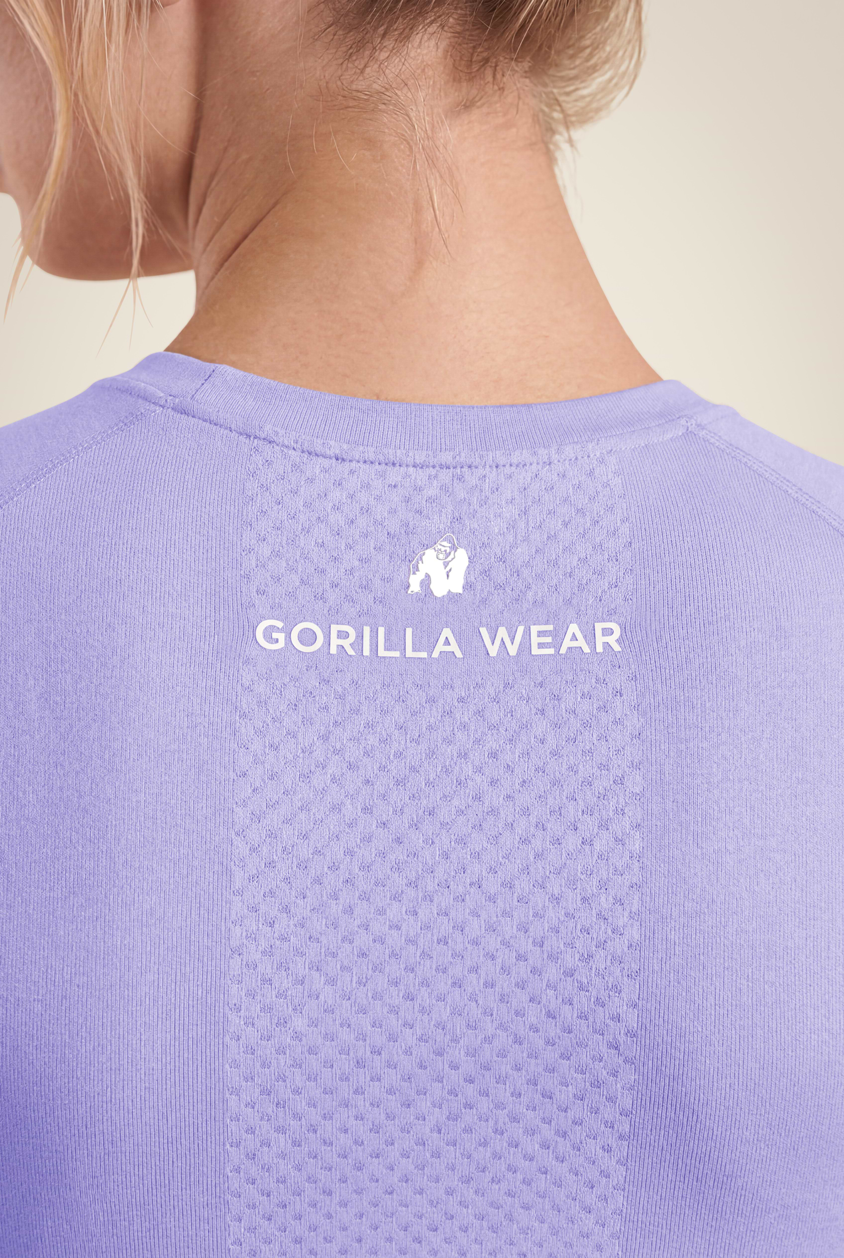 Gorilla Wear Selah Seamless Crop Top T-Shirt & Tops Lilac