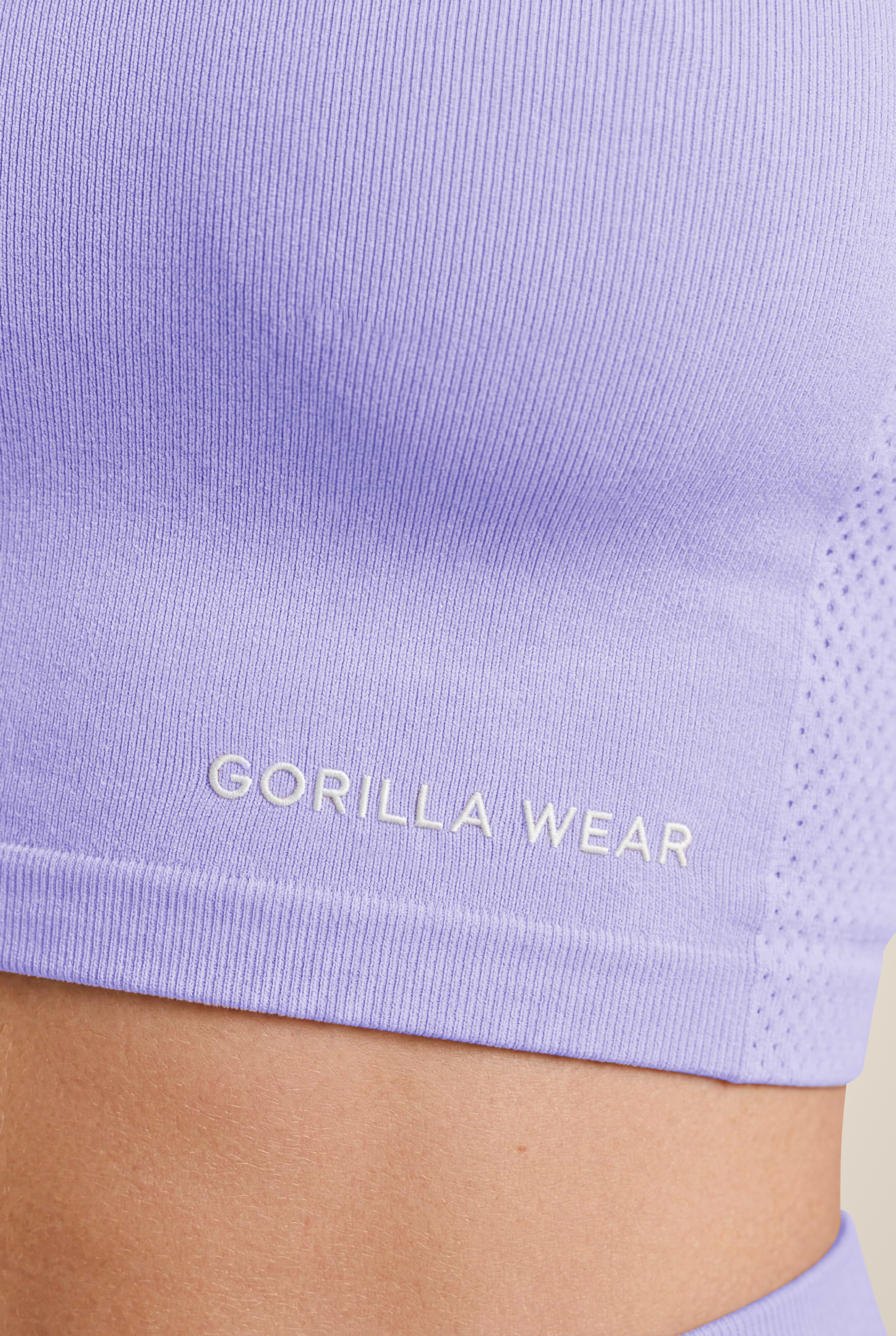 Gorilla Wear Selah Seamless Crop Top T-Shirt & Tops Lilac