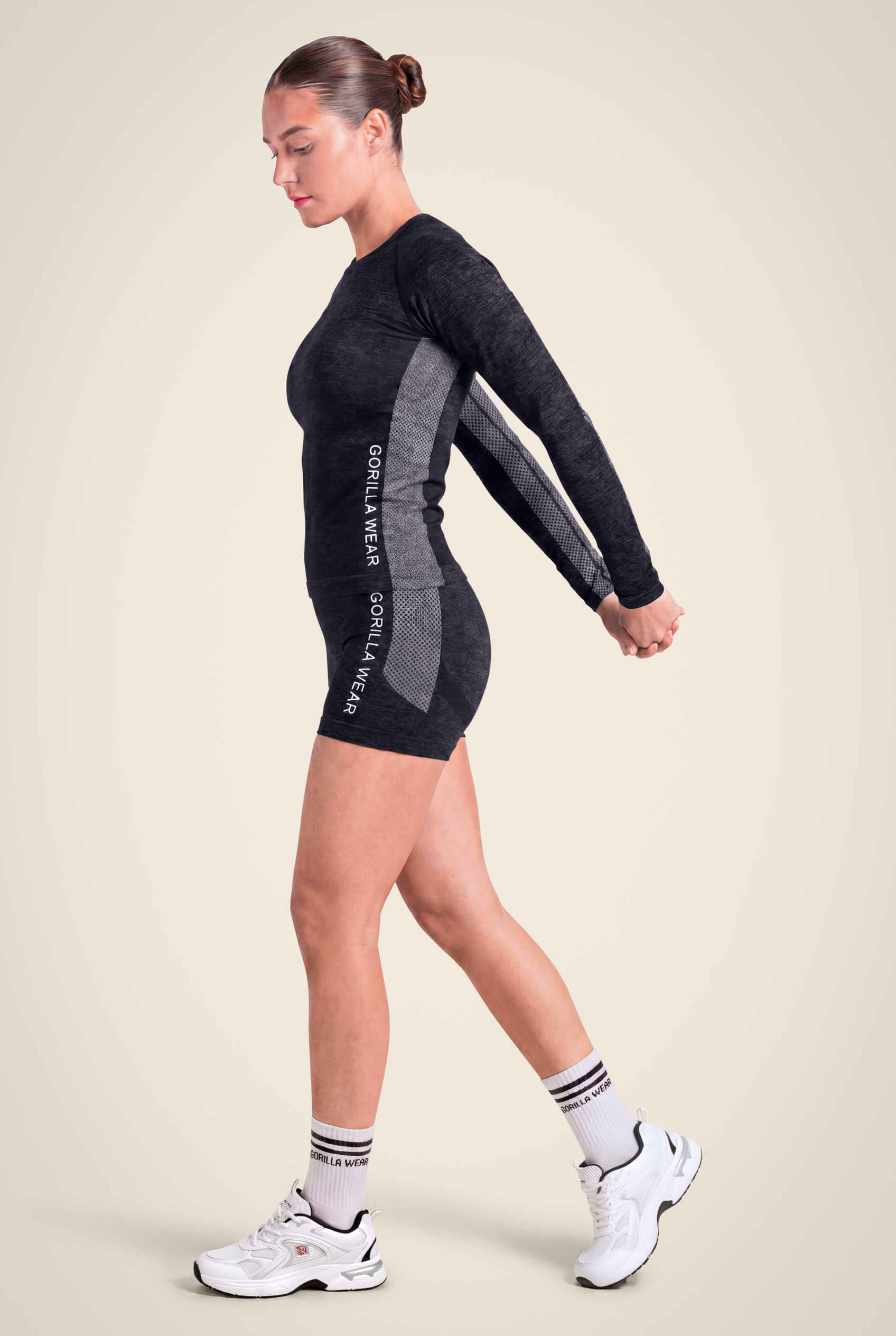 Gorilla Wear Selah Seamless Long Sleeve T-Shirt & Tops Black