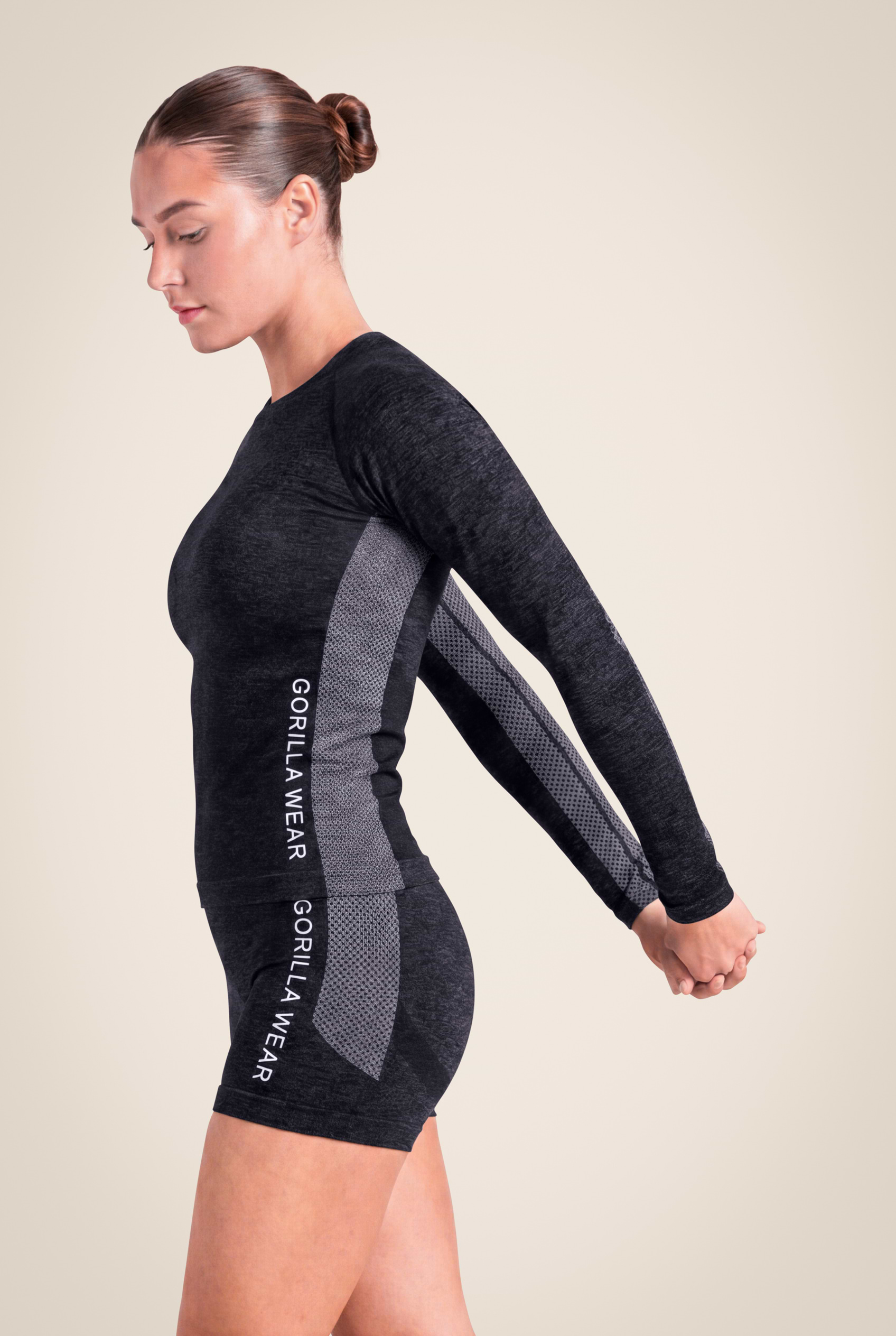 Gorilla Wear Selah Seamless Long Sleeve T-Shirt & Tops Black