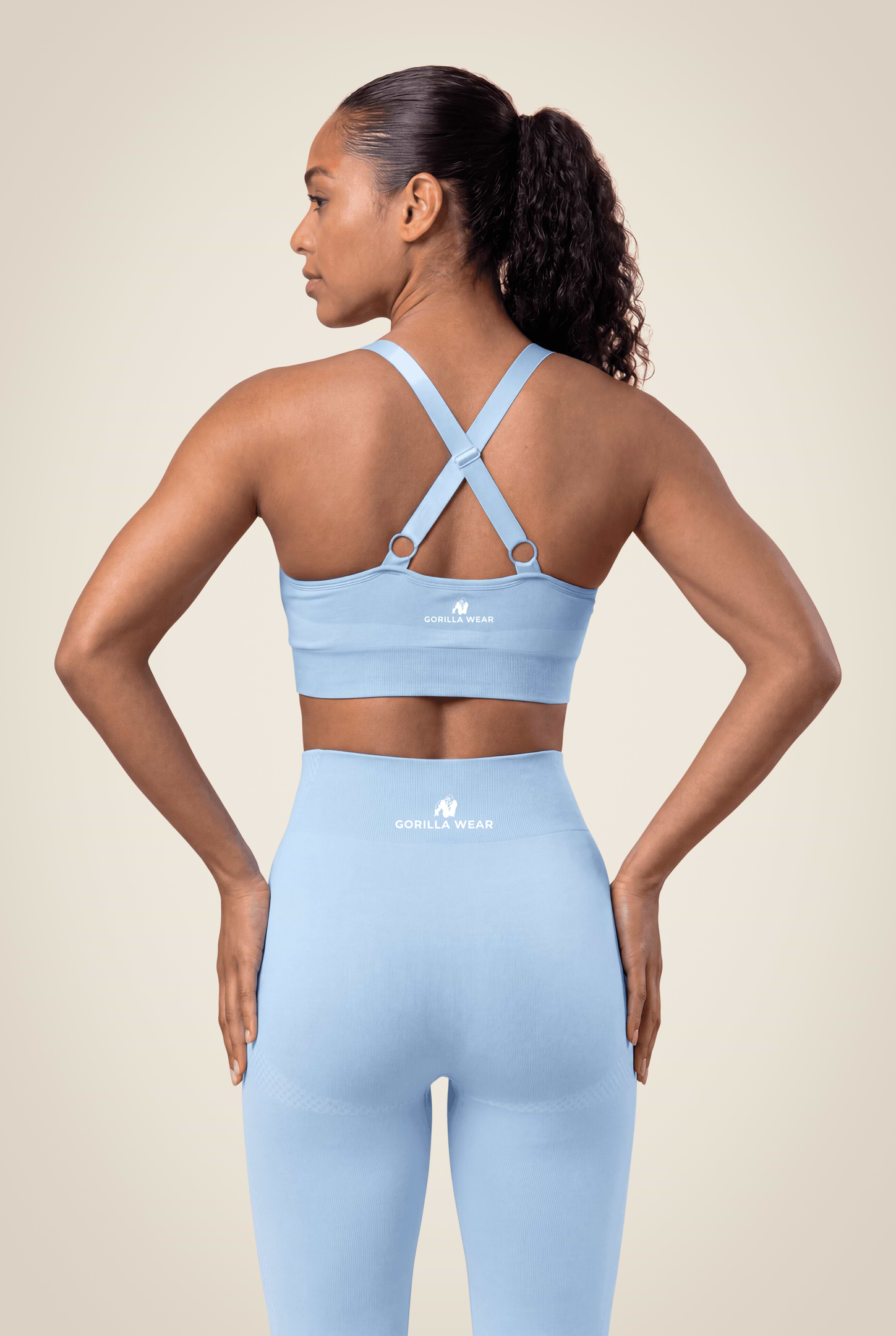 Gorilla Wear Selah Seamless Sports Bra Sports Bra Light Blue